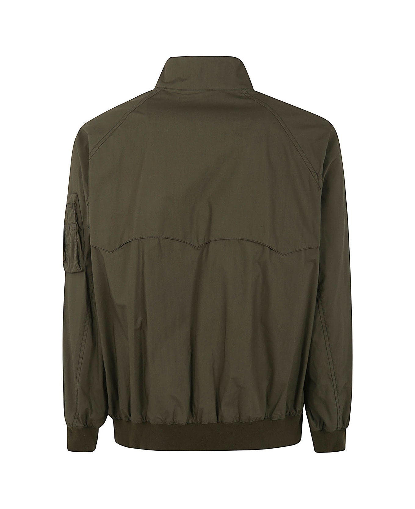 Comme des Garçons Homme Washed Cotton Bomber With Side Zip - Khaki X Navy