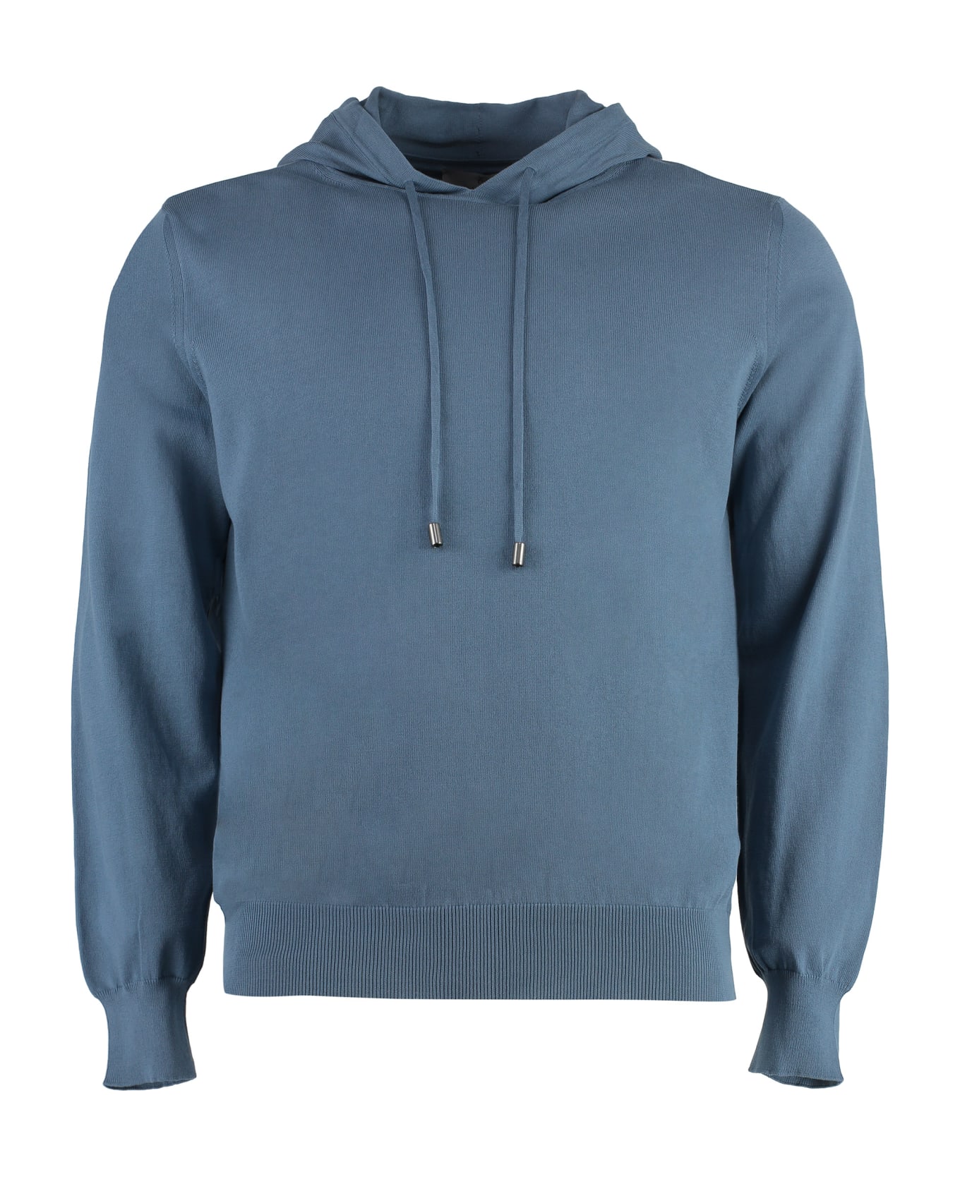 Canali Knitted Hoodie - blue