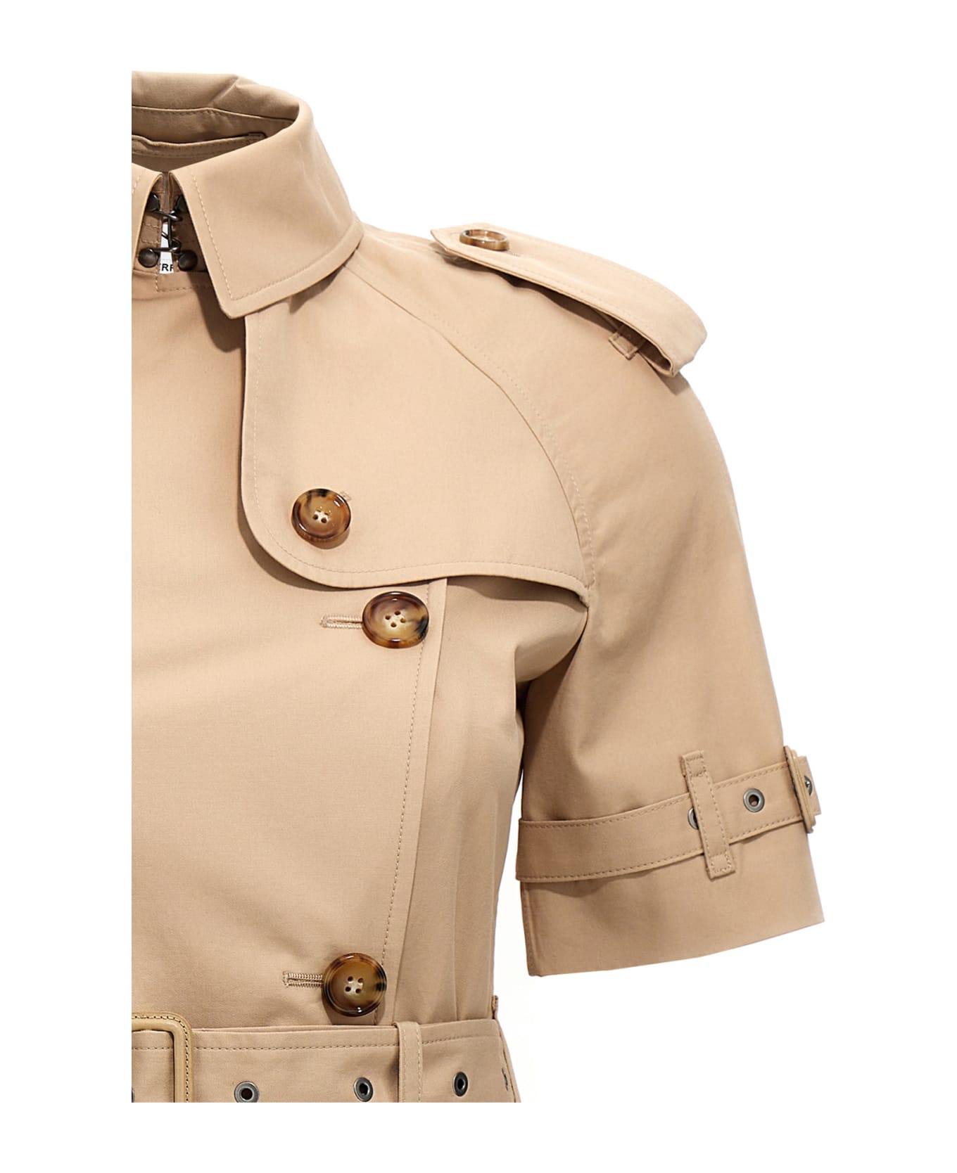 Burberry Short-sleeved Trench Coat - Beige