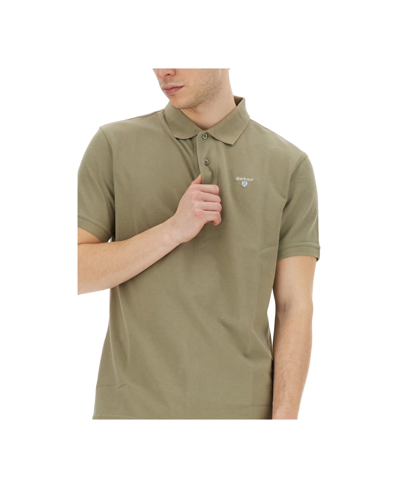 Barbour Polo With Logo - GREEN ポロシャツ
