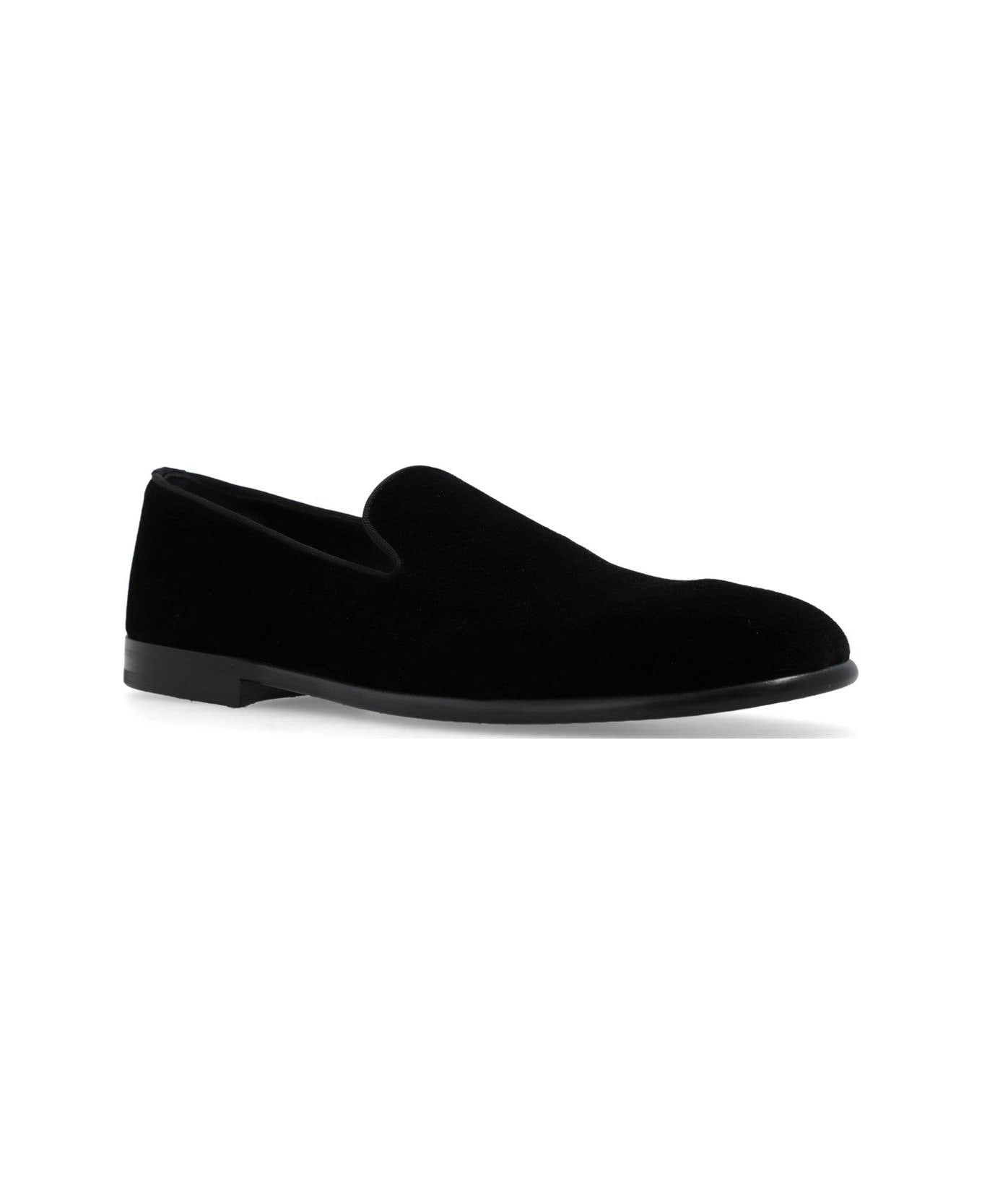 Dolce & Gabbana Milano Round Toe Loafers - BLACK