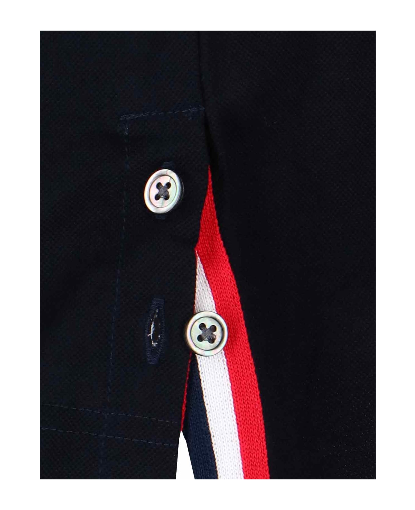 Thom Browne Logo Polo Shirt - Navy