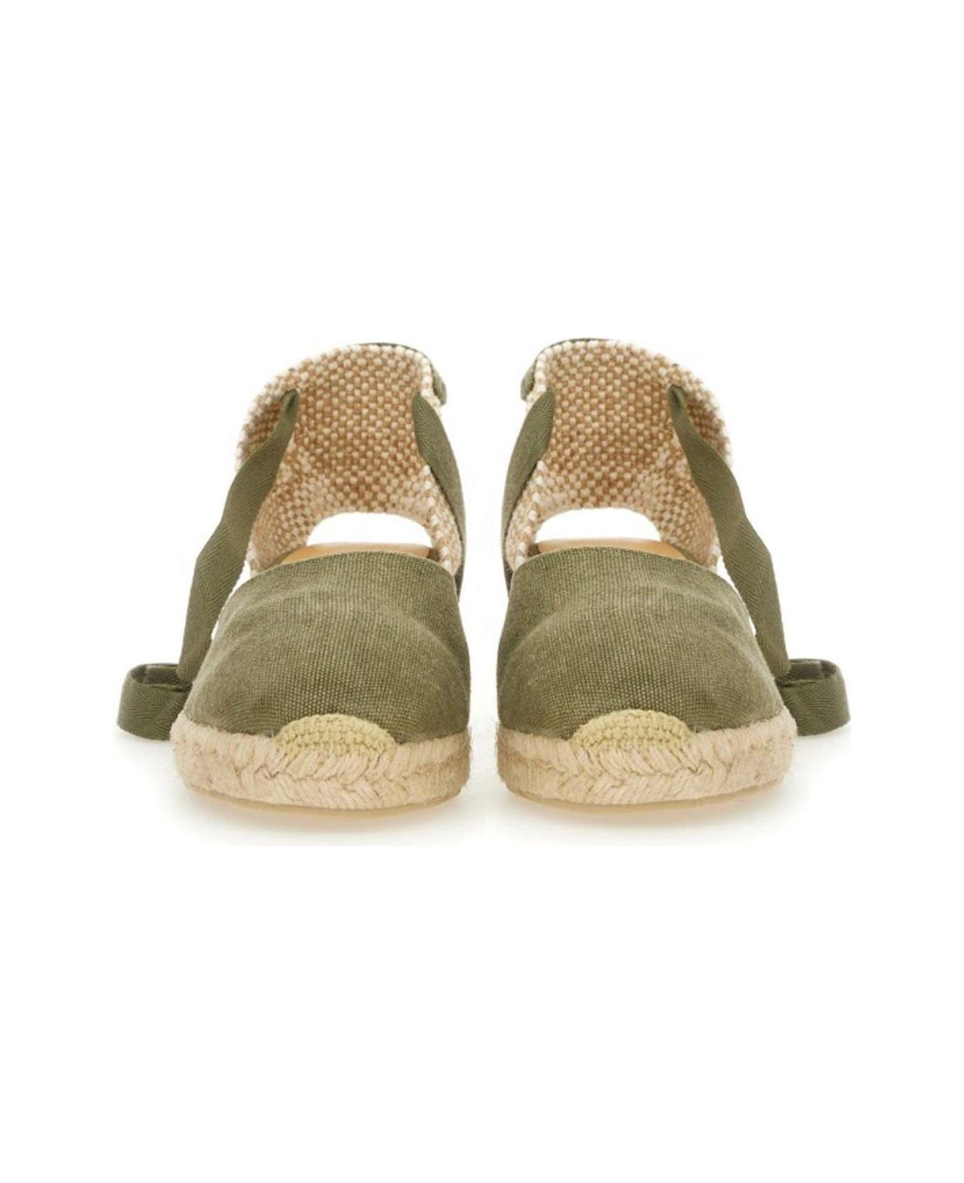 Castañer Carina /3/002 Ankle Strap Wedge Espadrilles - Green