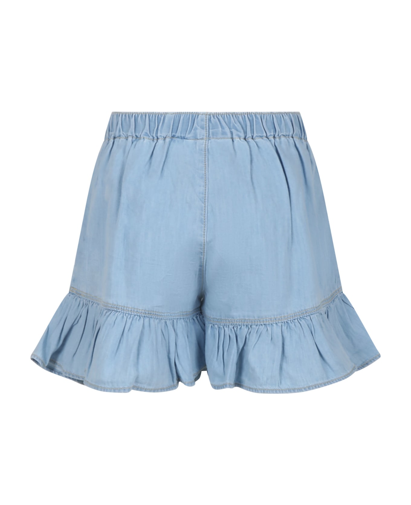 Molo Blue Shorts For Girl - Denim