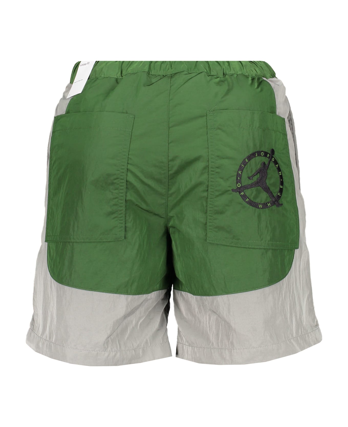 Off-White Jordan X Off White Bermuda Shorts With Logo - green