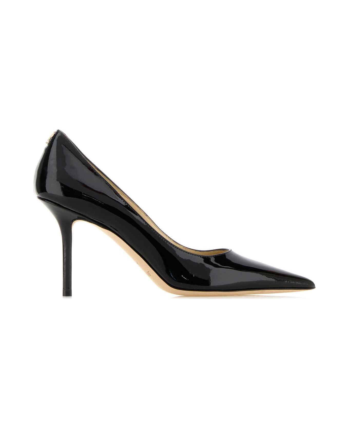 Jimmy Choo Black Leather Love 85 Pumps - BLACK ハイヒール