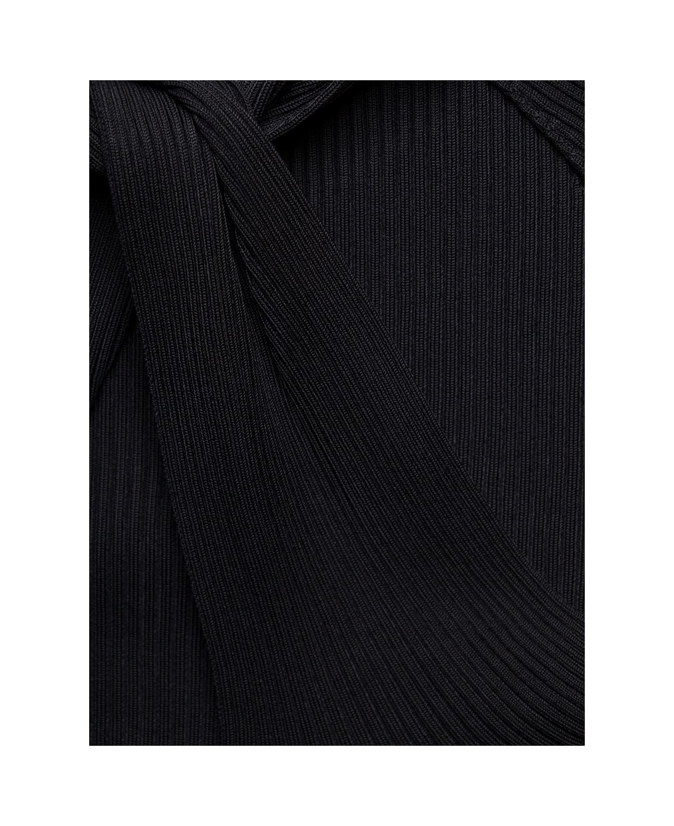 【関税込み】Coperni ブラック ツイスト 長袖トップス Coperni Black Viscose Top | italist