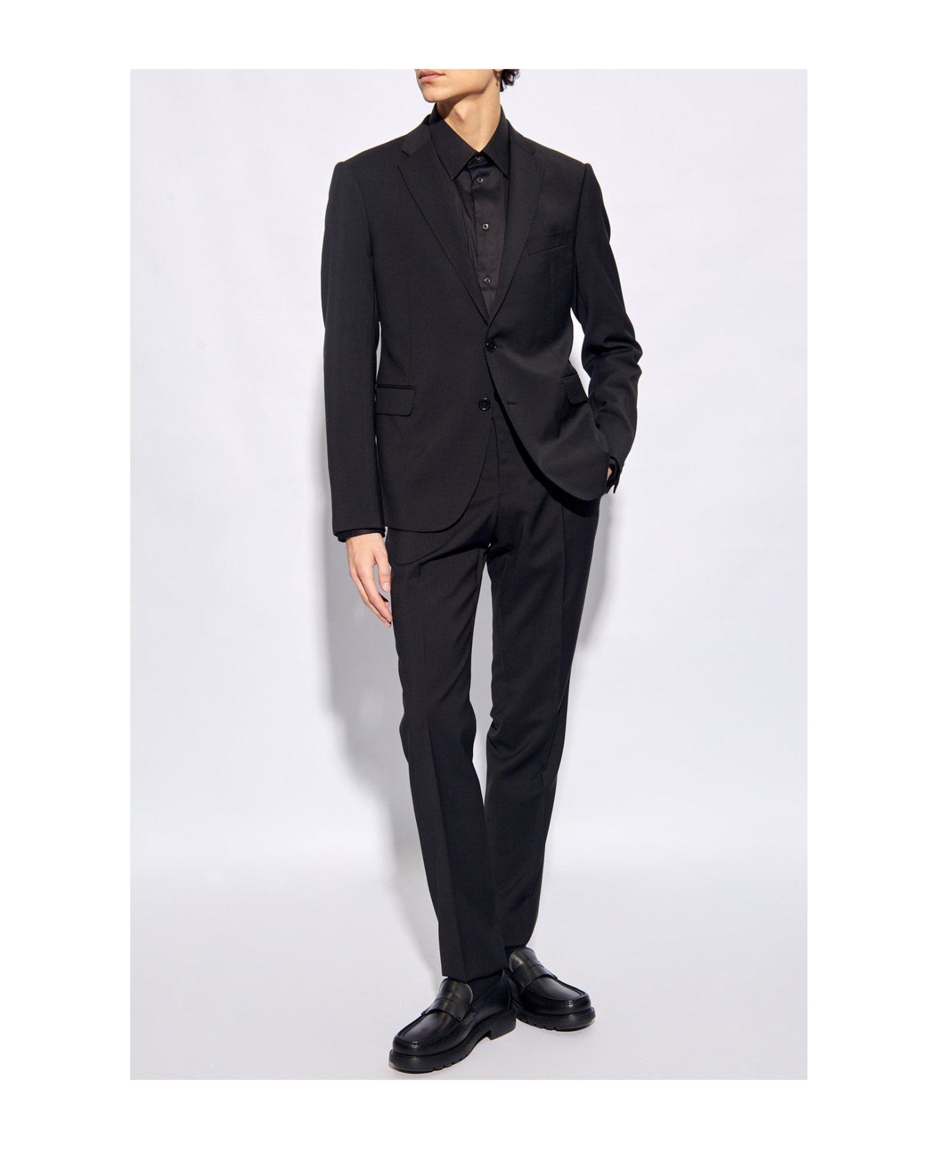 Emporio Armani Wool Suit - Black スーツ