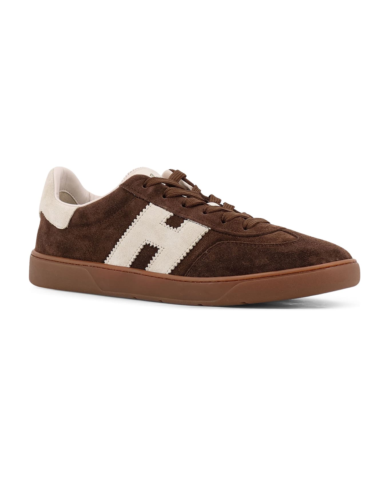 Hogan Cool Low-top Suede Sneakers - BROWN/WHITE