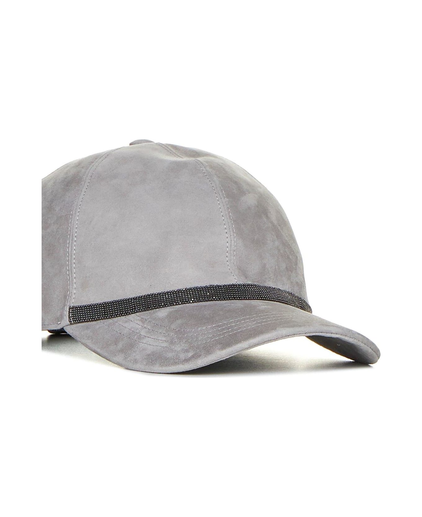 Brunello Cucinelli Embellished Detailed Baseball Cap - Charcoal 帽子