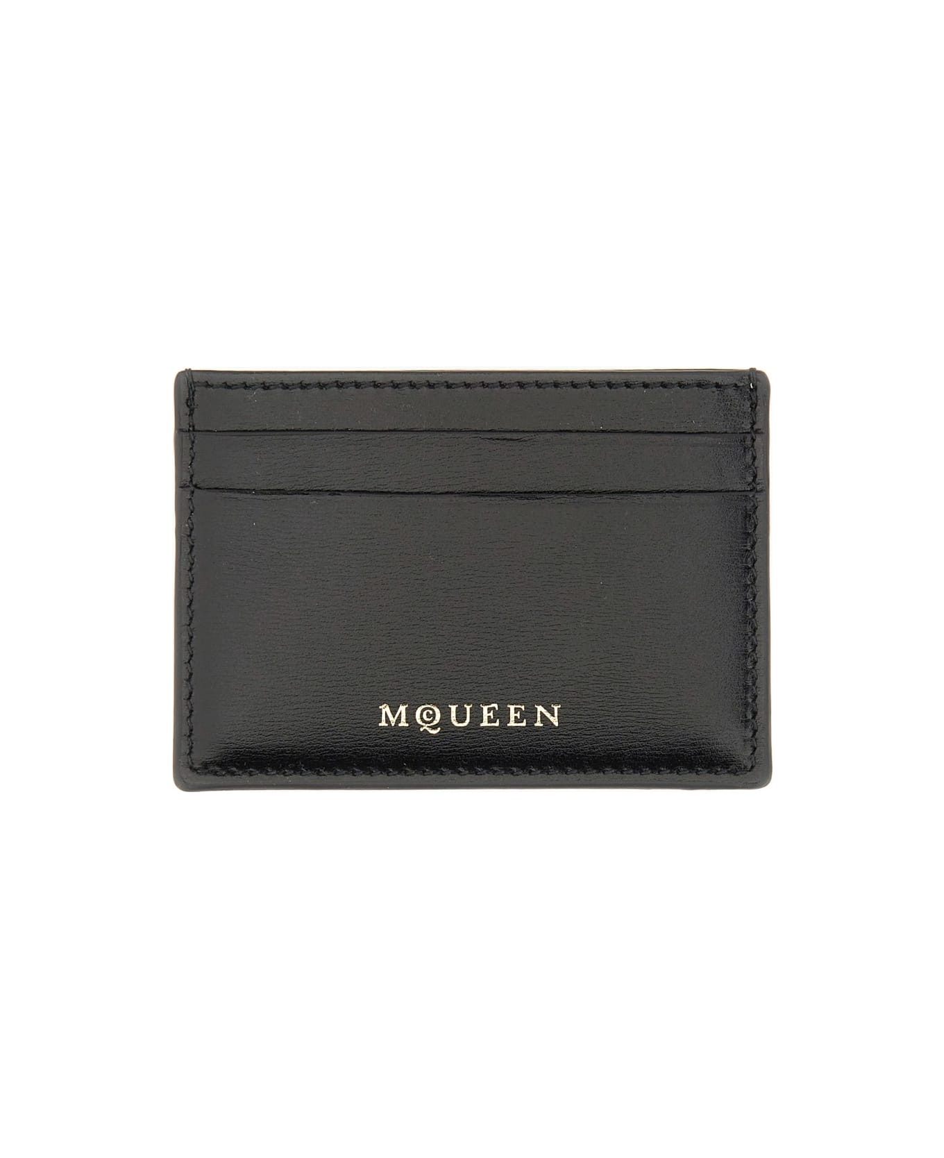 Alexander McQueen Card Holder With Logo - BLACK