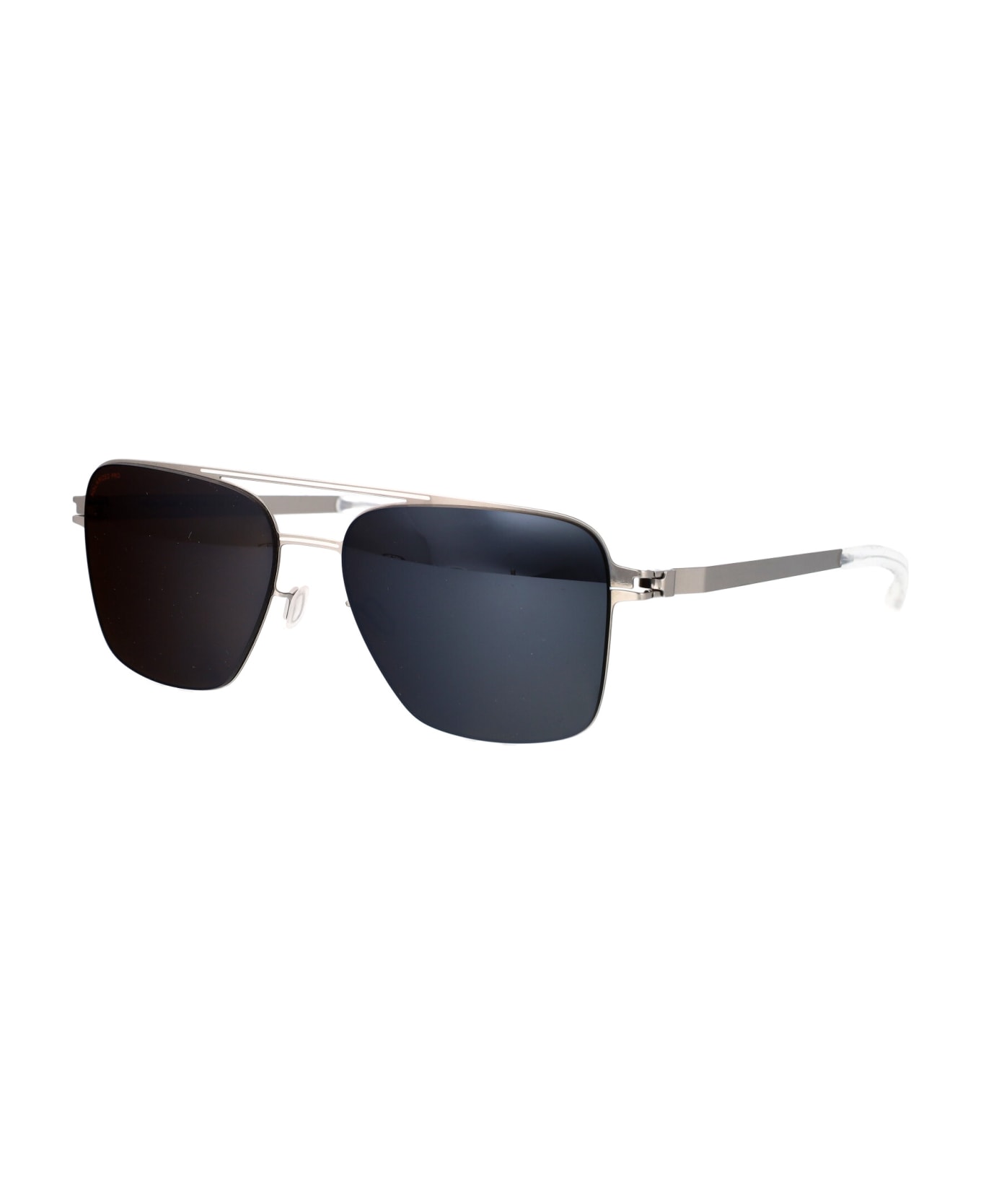 Mykita Bernie Sunglasses - 459 Silver/White PolProHiConBrownSL/F