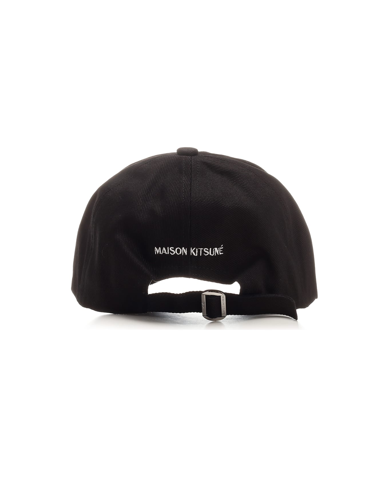 Maison Kitsuné Black Cap With Patch - Black 帽子