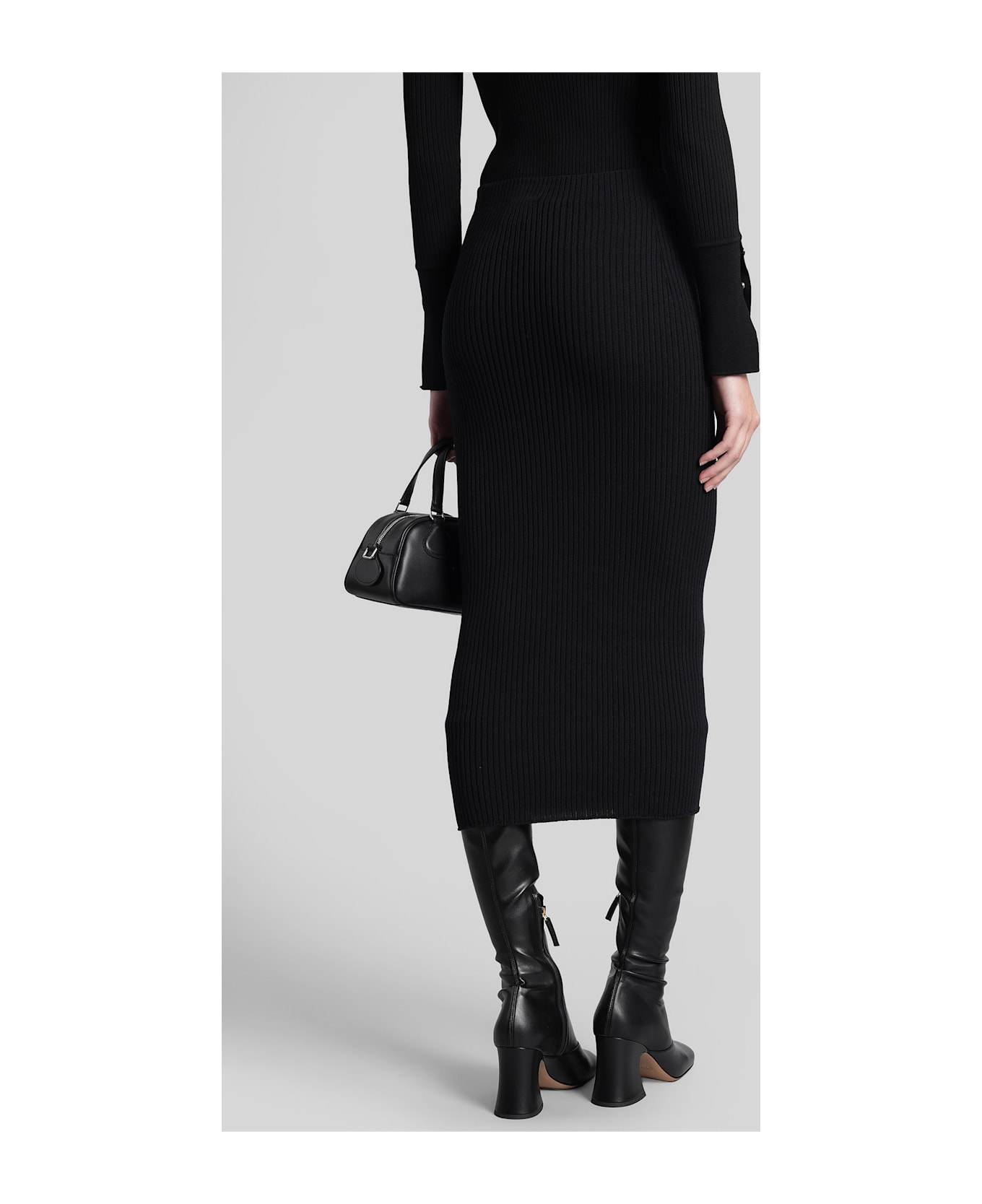 Courrèges Skirt In Black Cotton - black