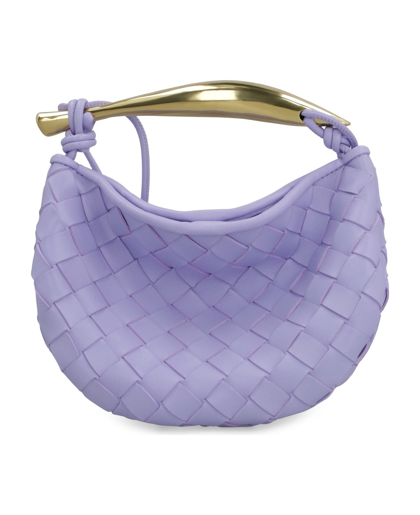 Bottega Veneta Leather Crossbody Bag - Lilac