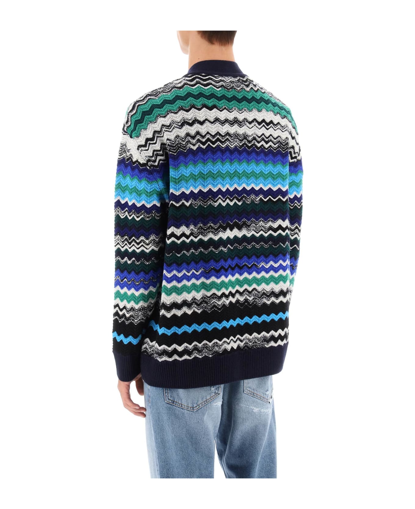Missoni Sweaters Blue - BLUEBLACKGREENWHITE