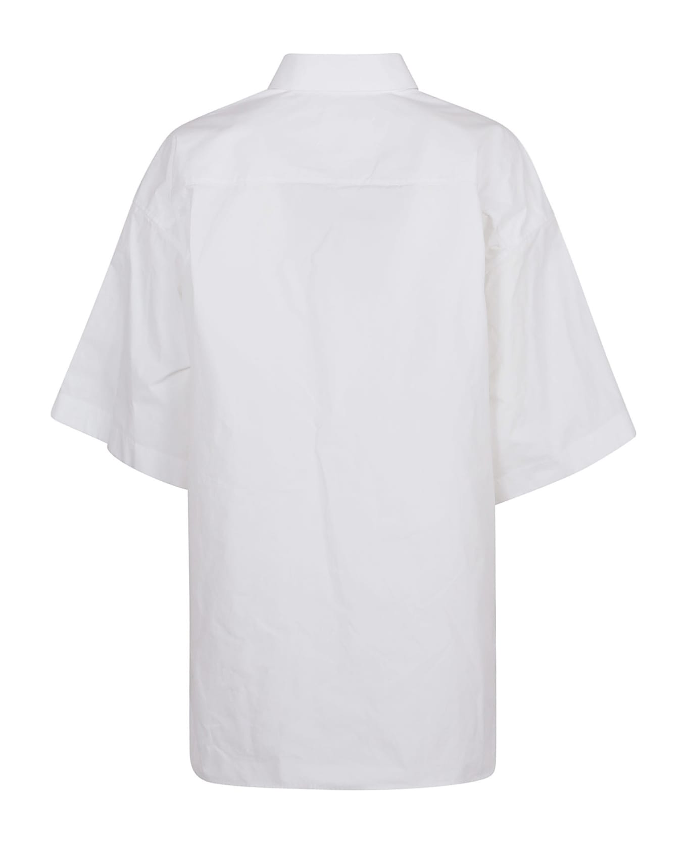 Maison Margiela Short-sleeved Oversized Shirt - White