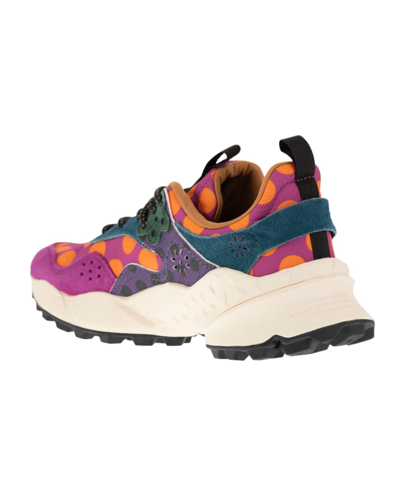 Flower Mountain Kotetsu - Sneakers In Suede And Technical Fabric - Multicolor