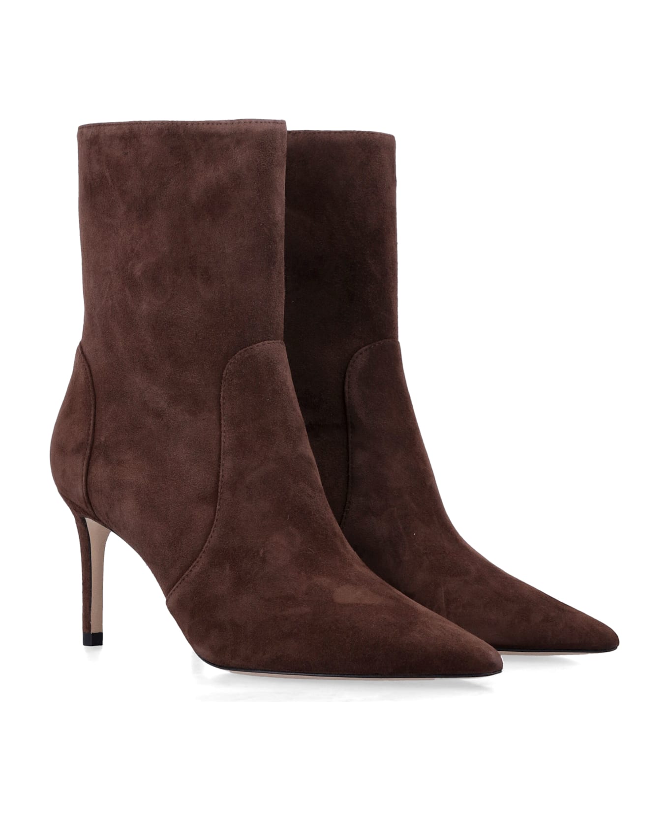 Stuart Weitzman Power Zip 75 Ankle Boots - WALNUT