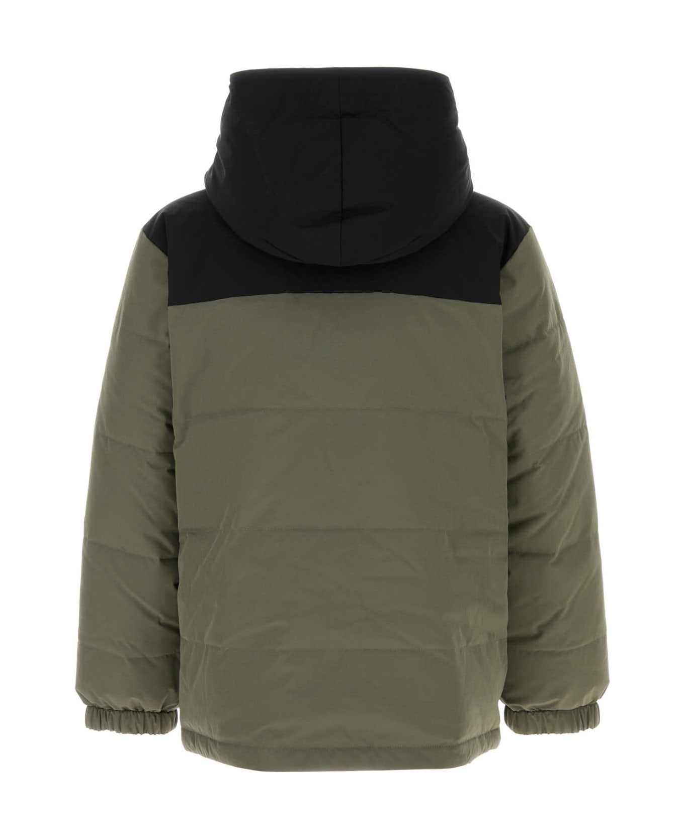 A.P.C. Sage Green Stretch Polyester Reversible Padded Jacket - MILITAIRENOIR