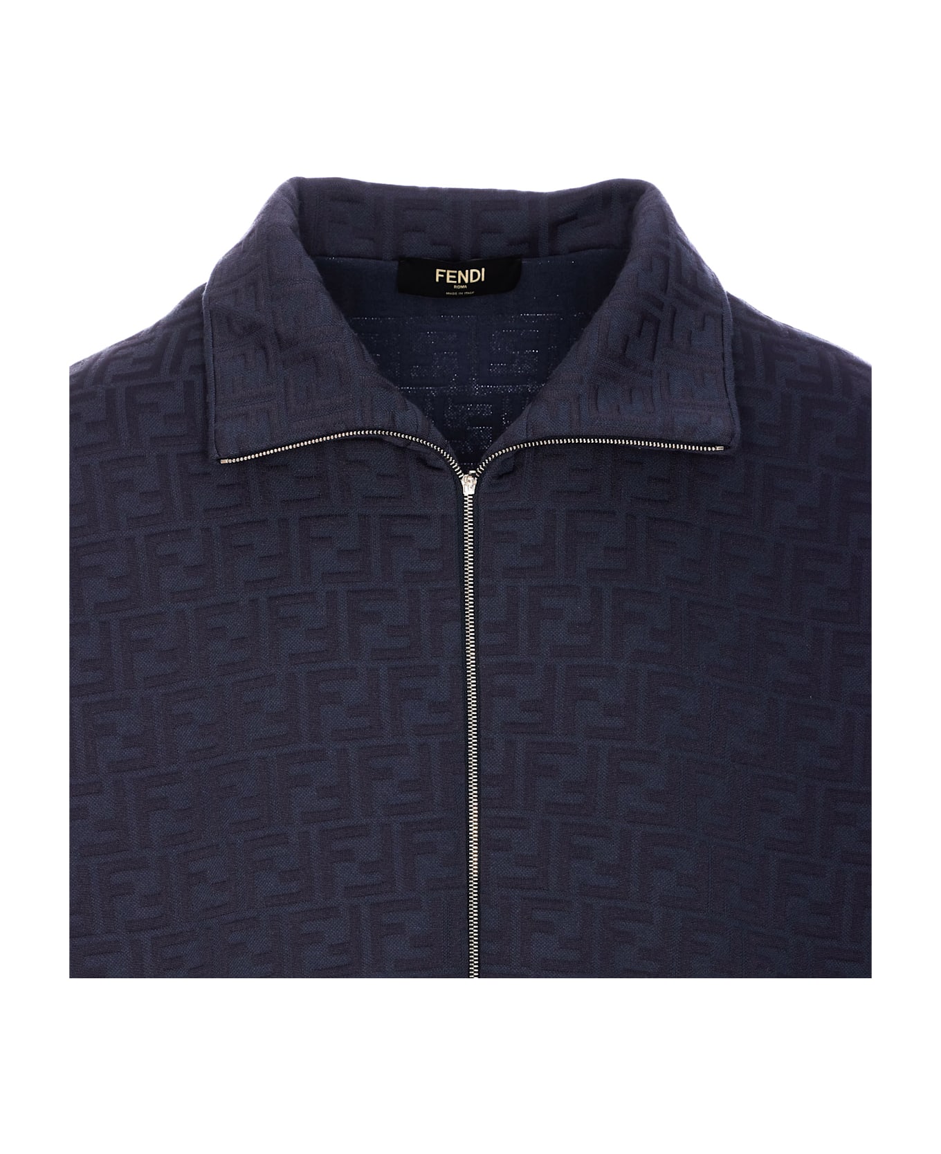 Fendi Navy Blue Polyester Blend Sweatshirt - Blue