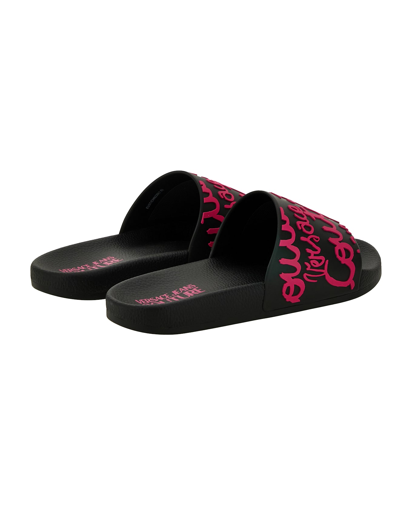 Versace Jeans Couture Pool Slides - Black