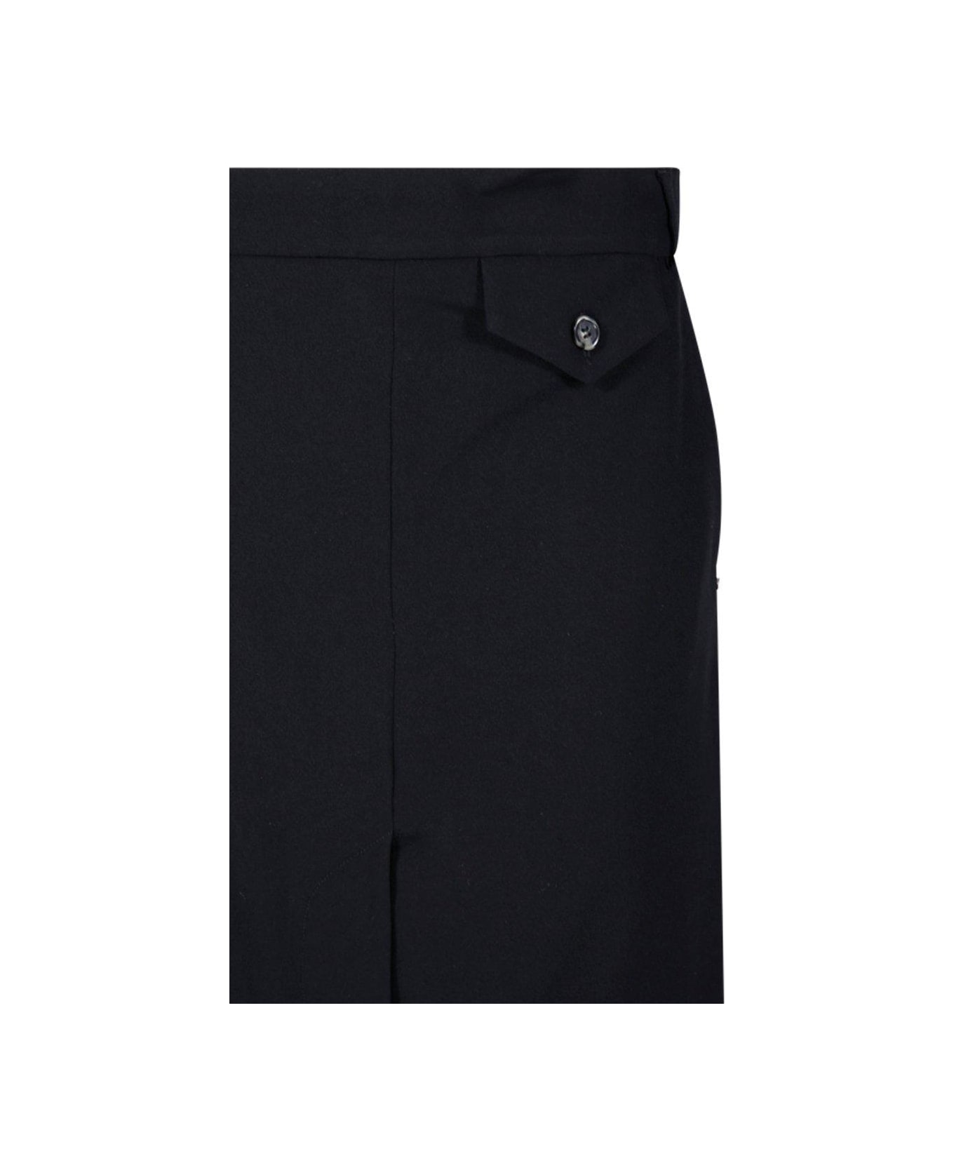 SportMax Mirror-image Midi Skirt - Black