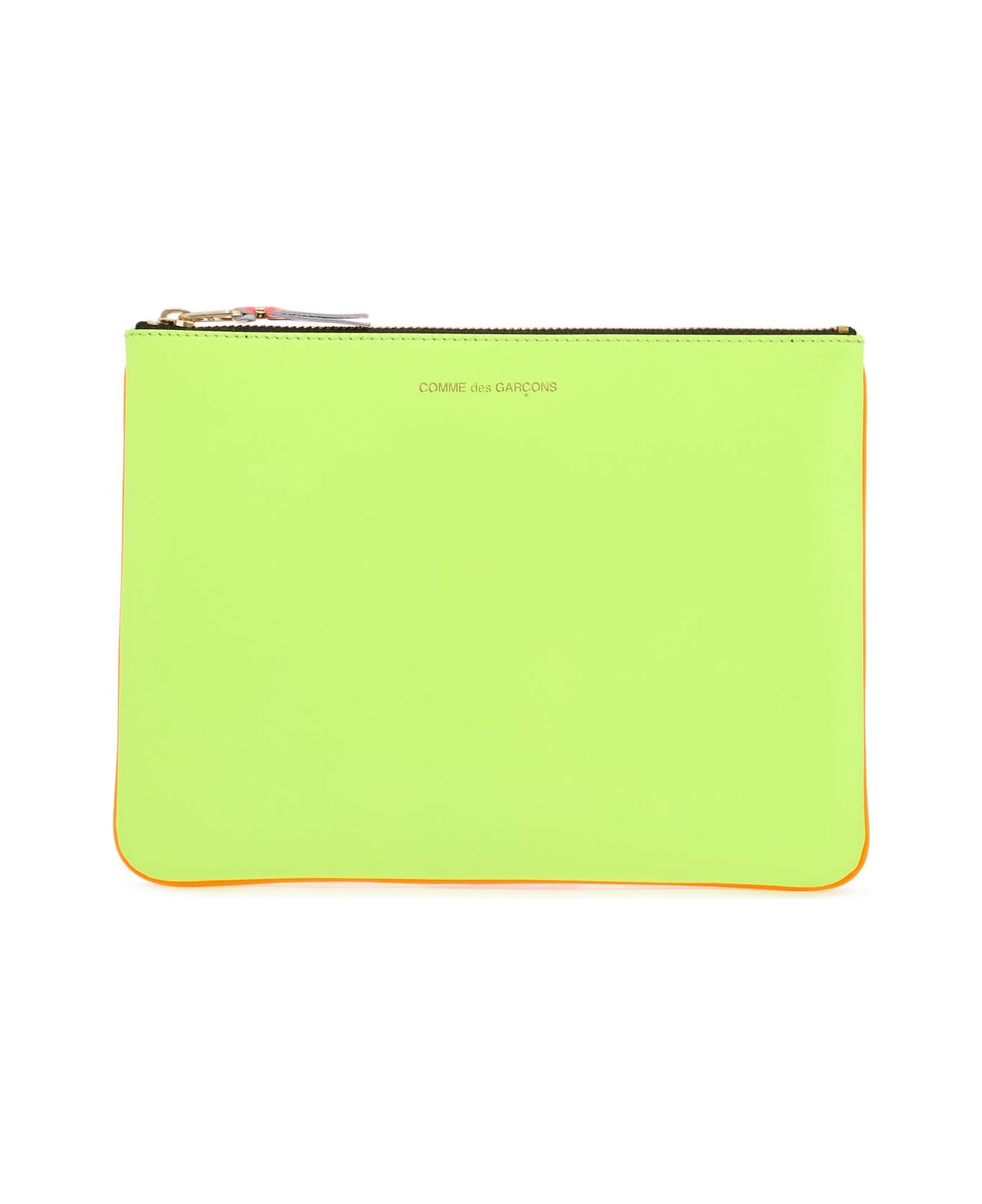 Comme des Garçons Wallet Super Fluo Pouch - YELLOW LIGHT ORANGE (Yellow)