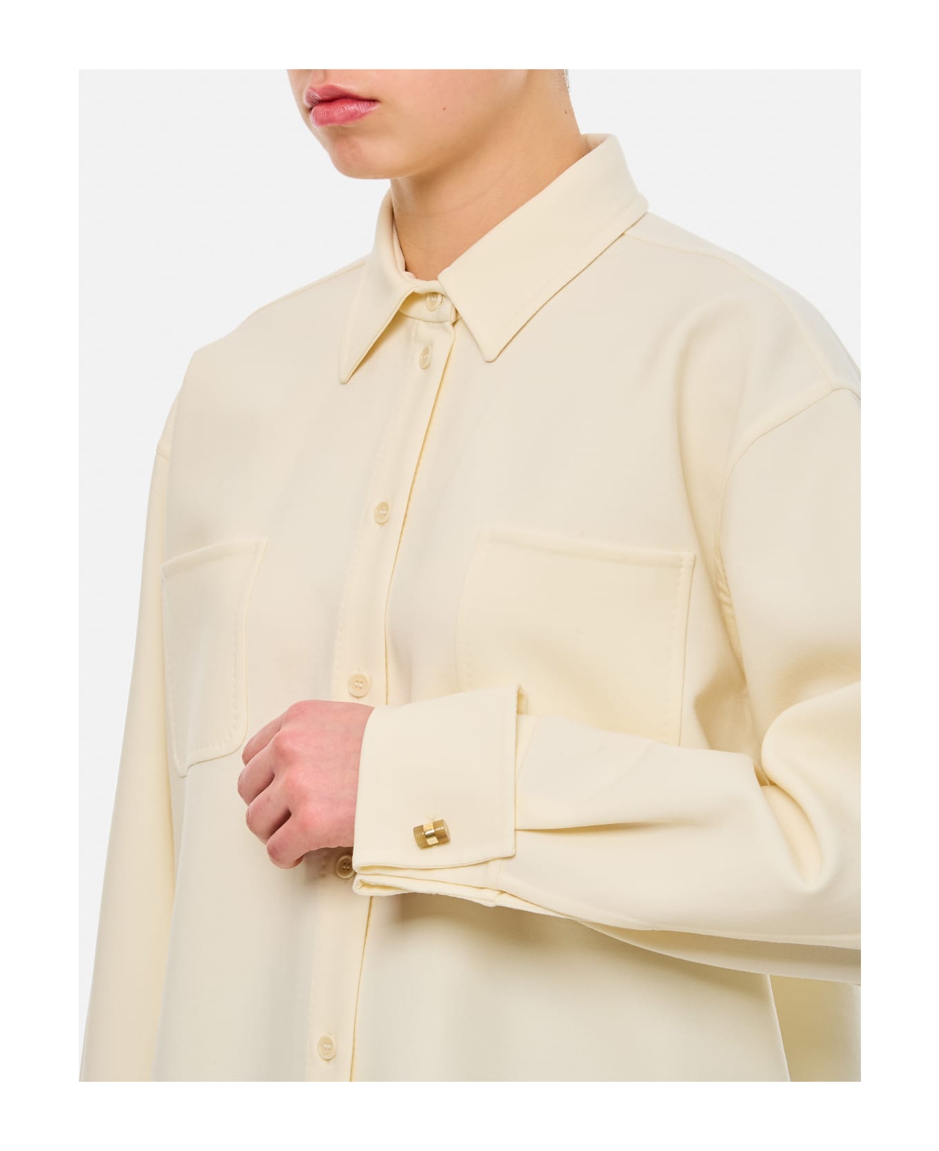 Max Mara Tirolo Jersey Overshirt - White