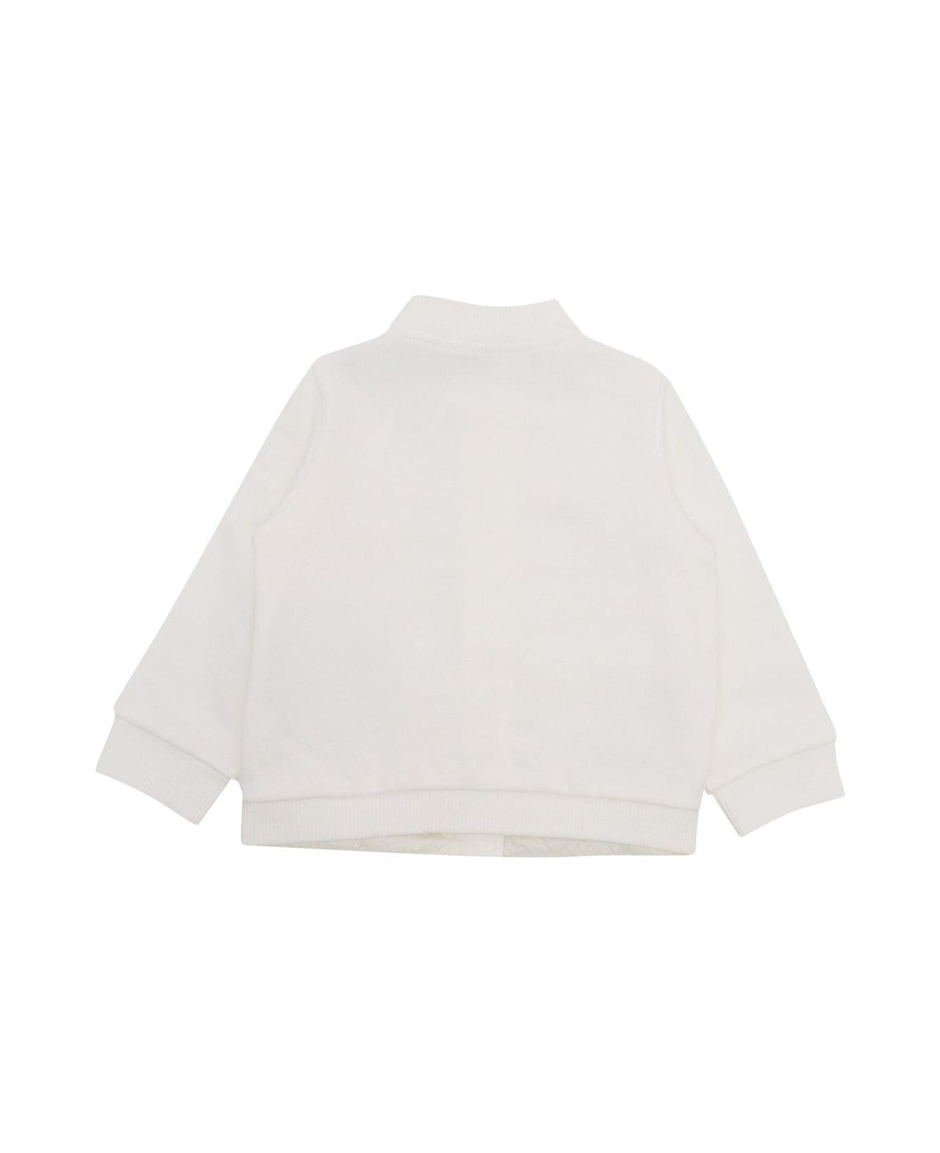 Moncler Padded Zip-up Sweatshirt - Bianco ニットウェア＆スウェットシャツ