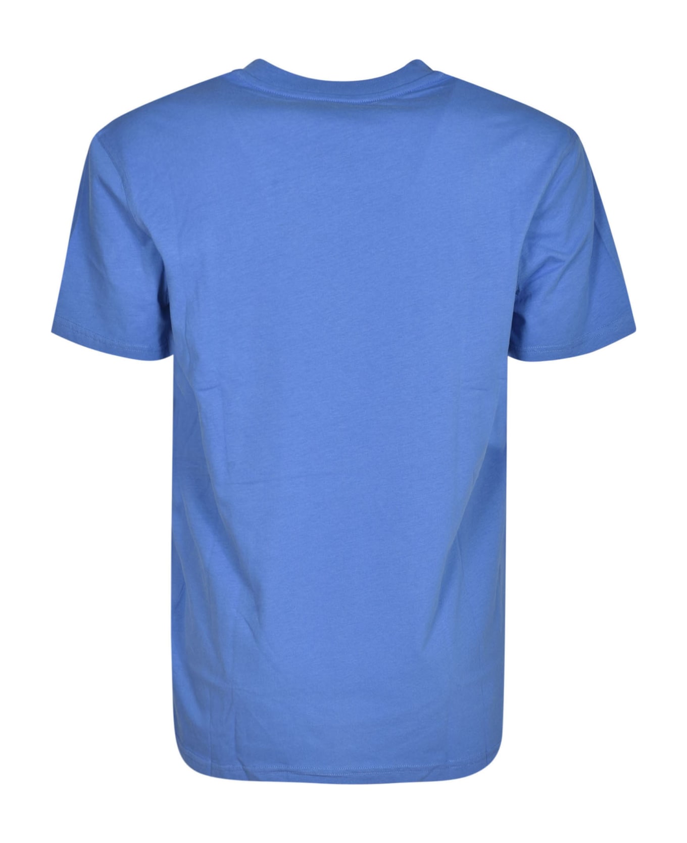 Moschino Bear Logo Embroidered T-shirt - Blue