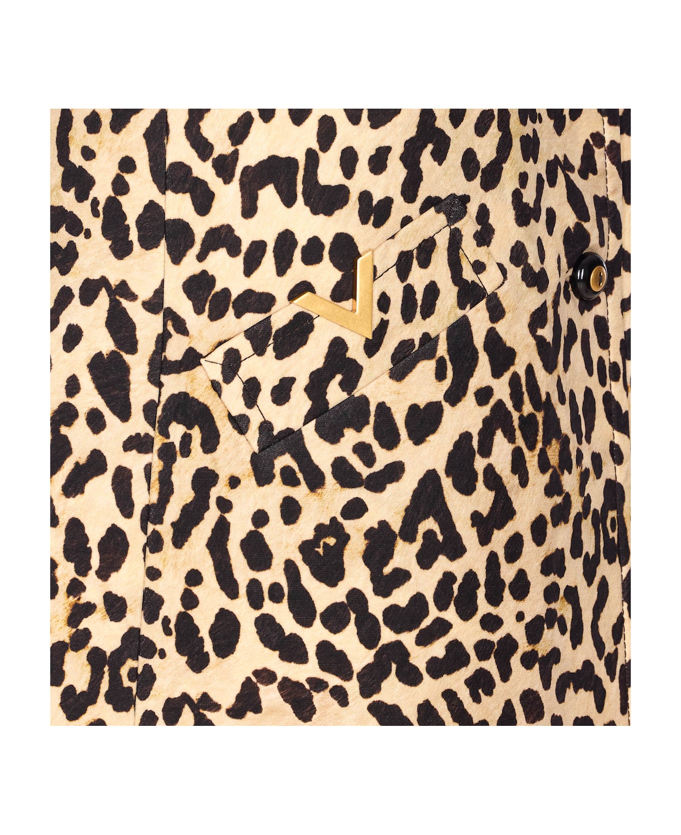 Valentino Garavani Crepe Couture Animalier Print Dress - Brown