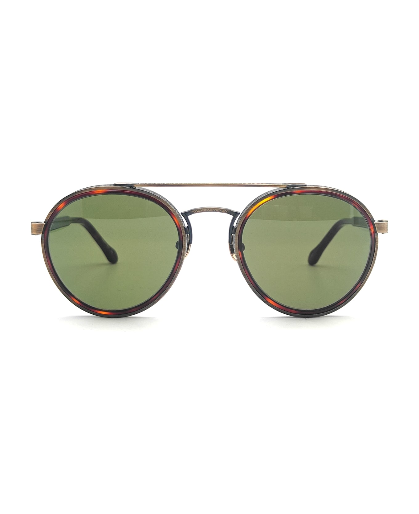 Matsuda M3156 - Antique Gold / Dark Tortoise / G-15 Sunglasses - antique gold