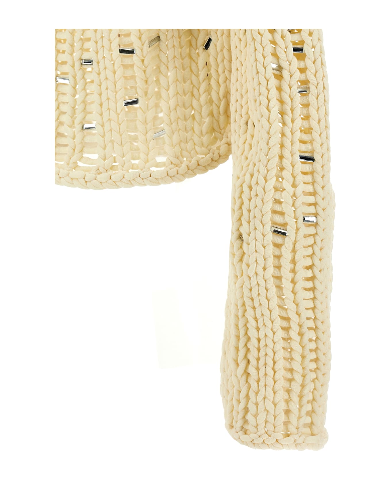 Ermanno Scervino Crystal Sweater - White