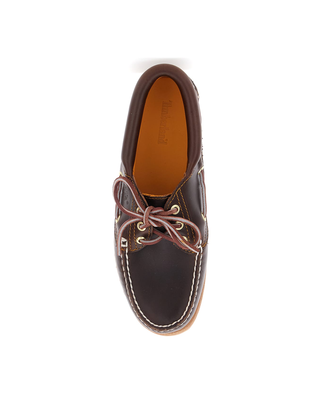 Timberland 
nordeen
 Brown Loafers With Embossed Logo On The Side In Leather Woman - Brown