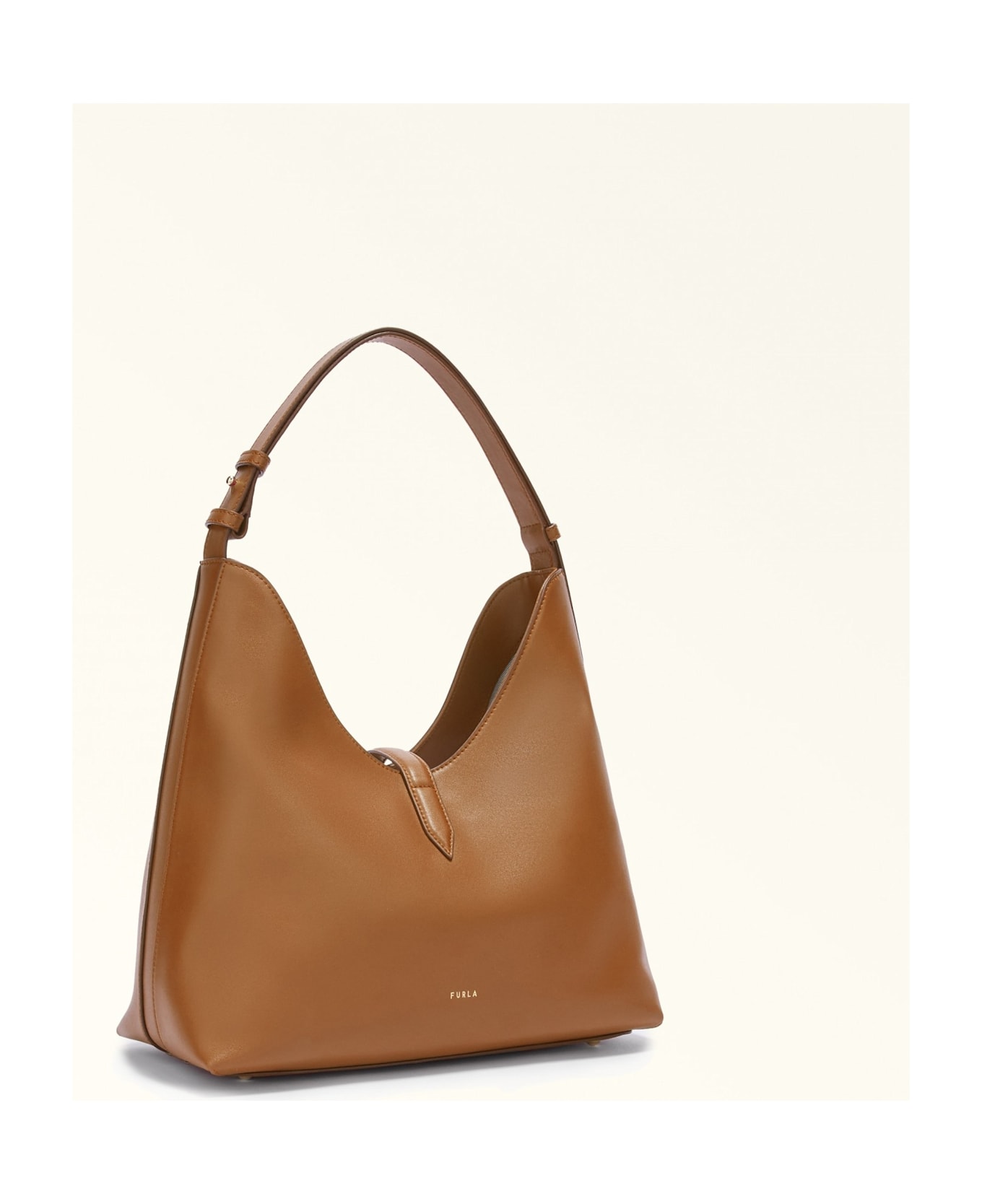 Furla Hobo Bag Goccia M Shoulder Bag - BRANDY