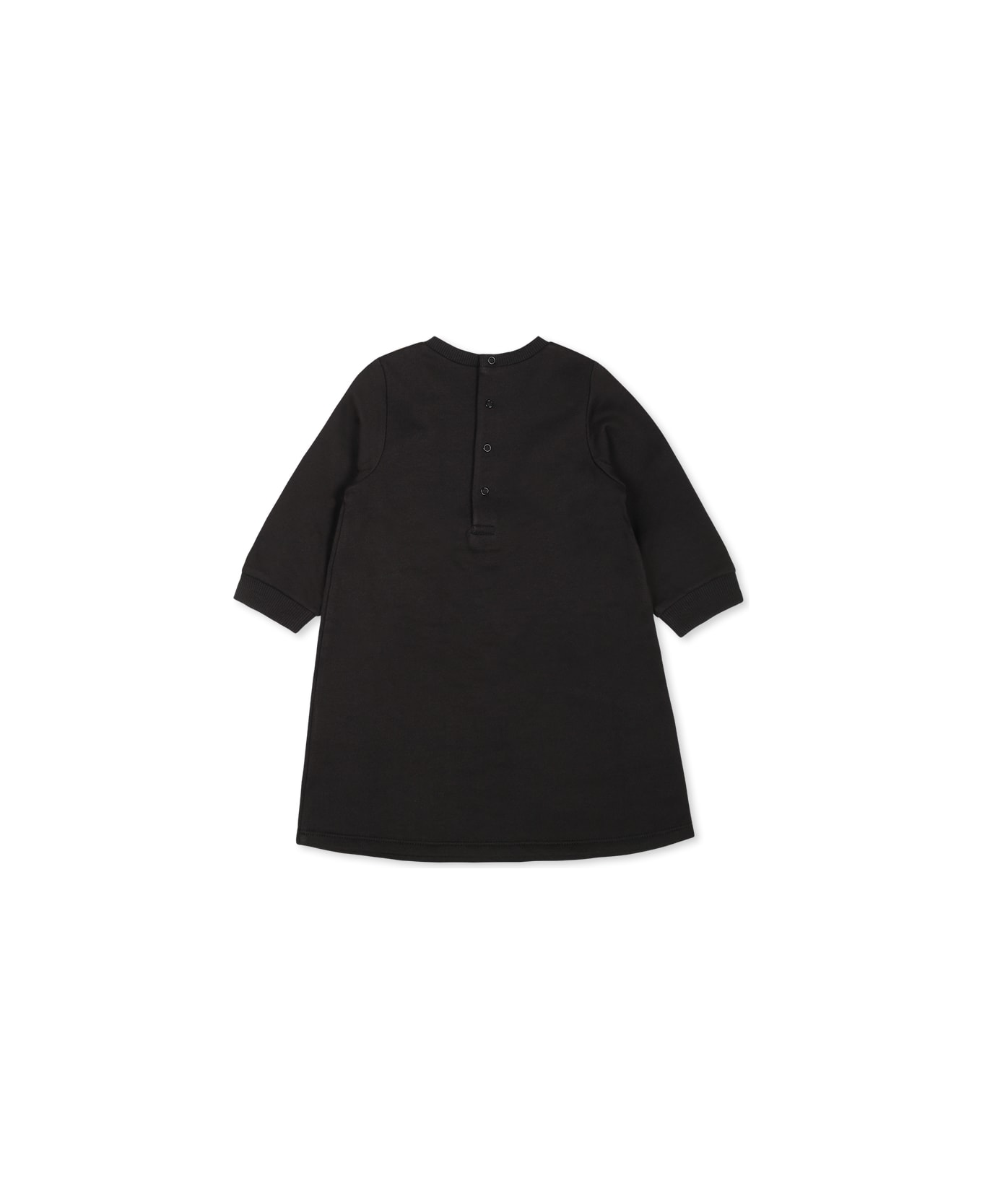 Marc Jacobs Black Dress For Baby Girl With Bag Print - Black