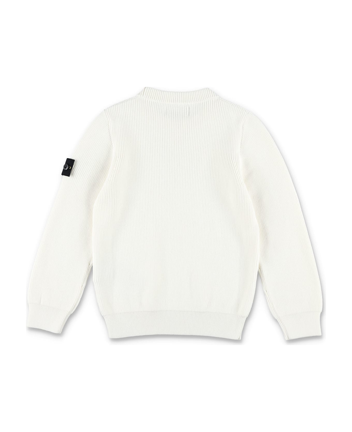 Stone Island Junior Kid - Cotton Sweater - WHITE