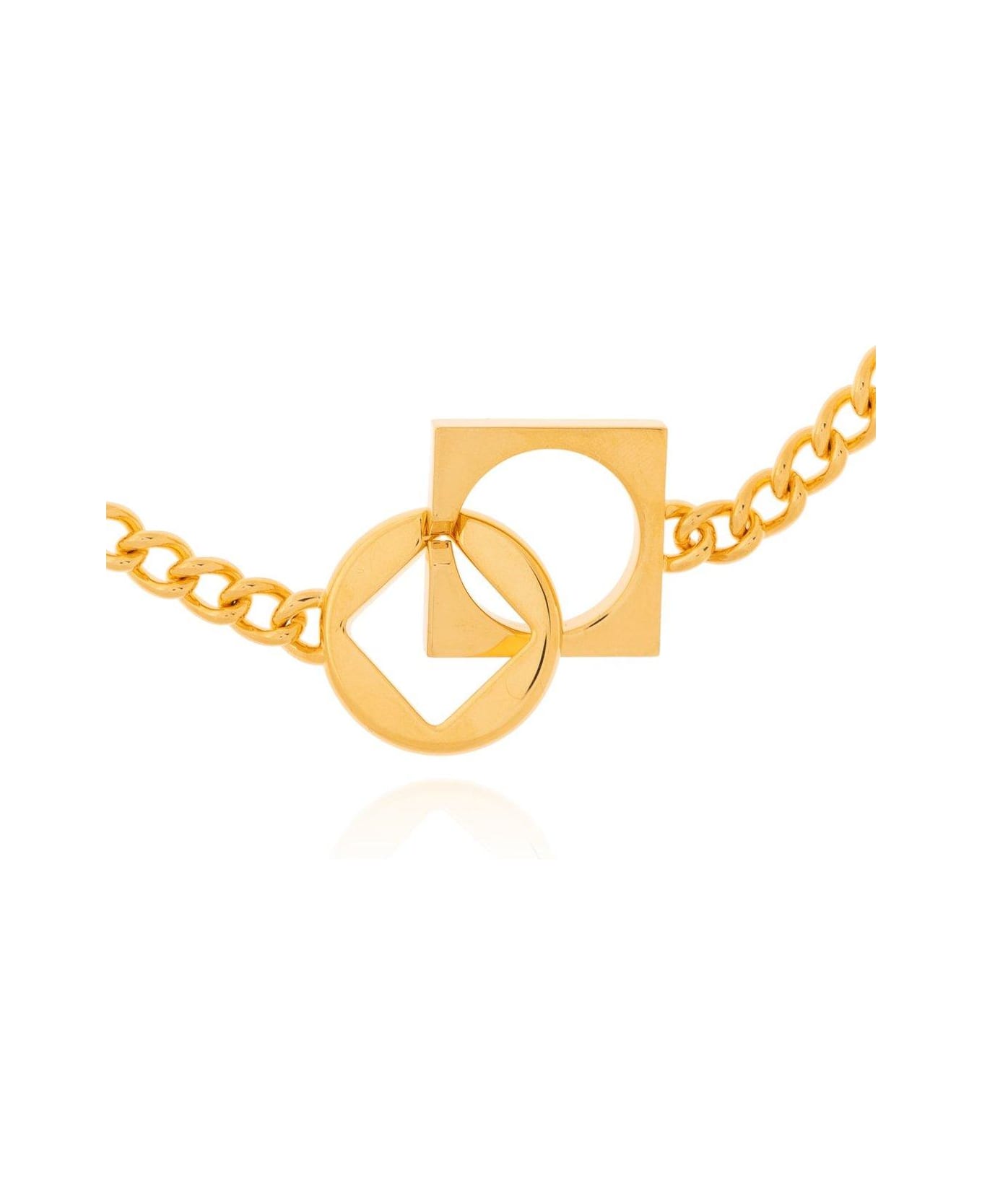 Jacquemus Circle And Square Choker - Golden