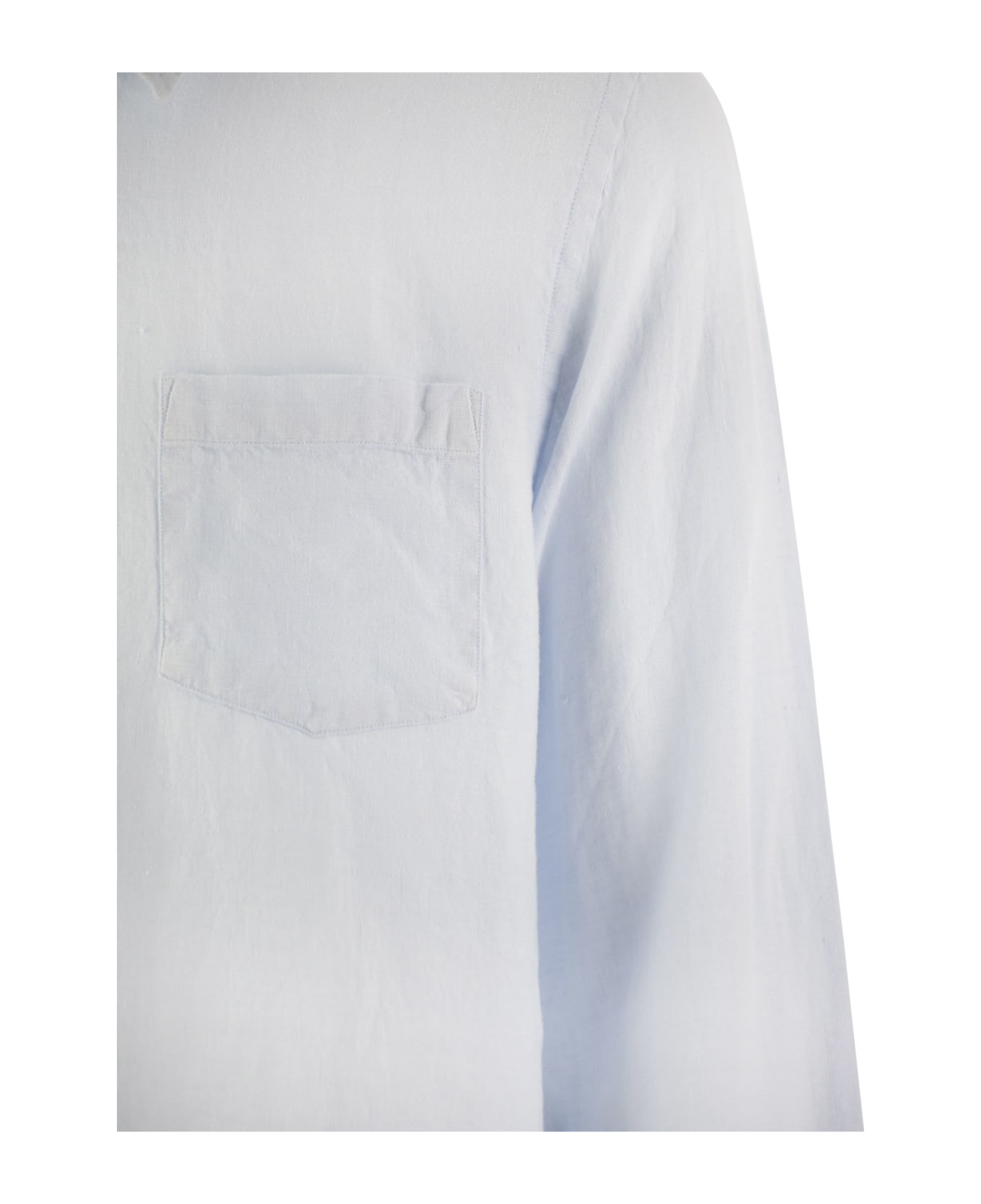 Vilebrequin Long-sleeved Linen Shirt - Sky シャツ