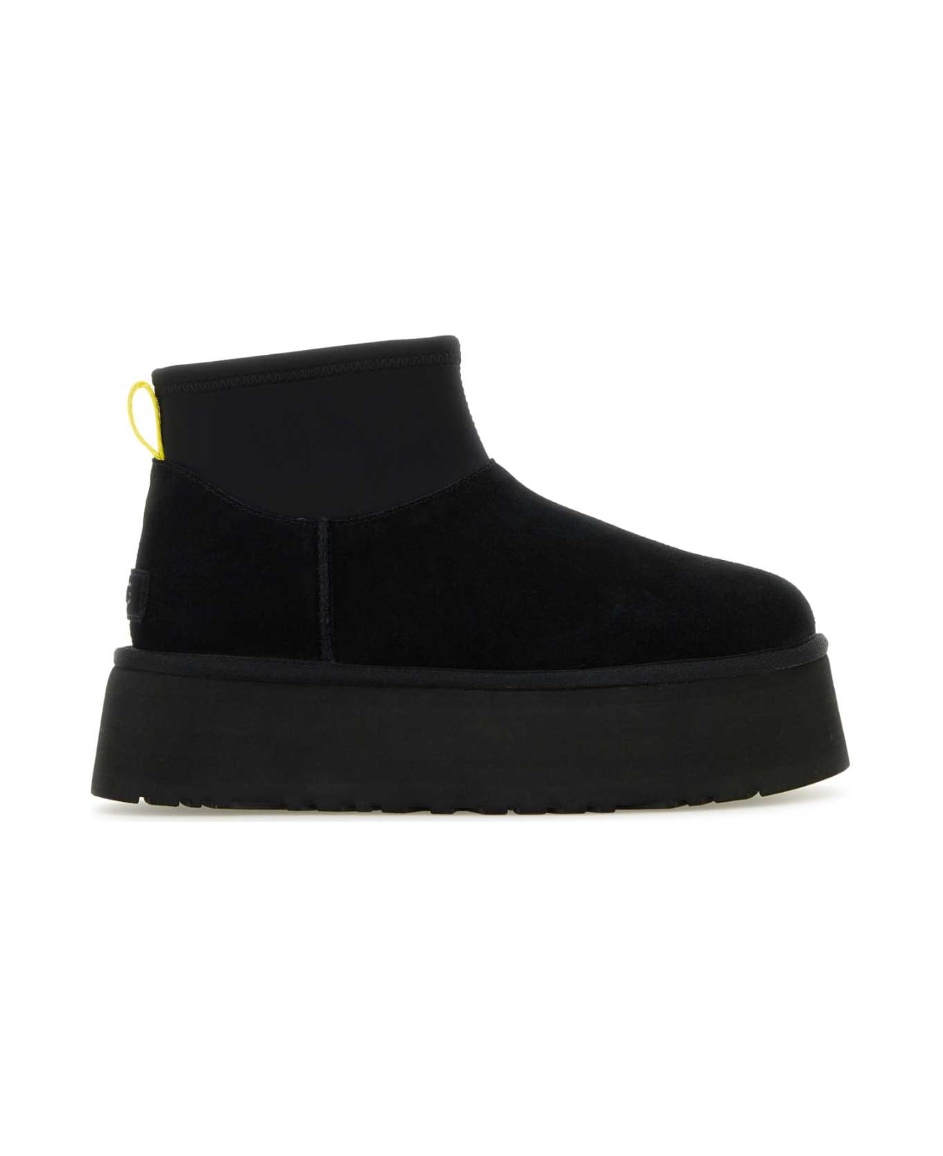 UGG Black Suede Mini Dipper Ankle Boots - Black
