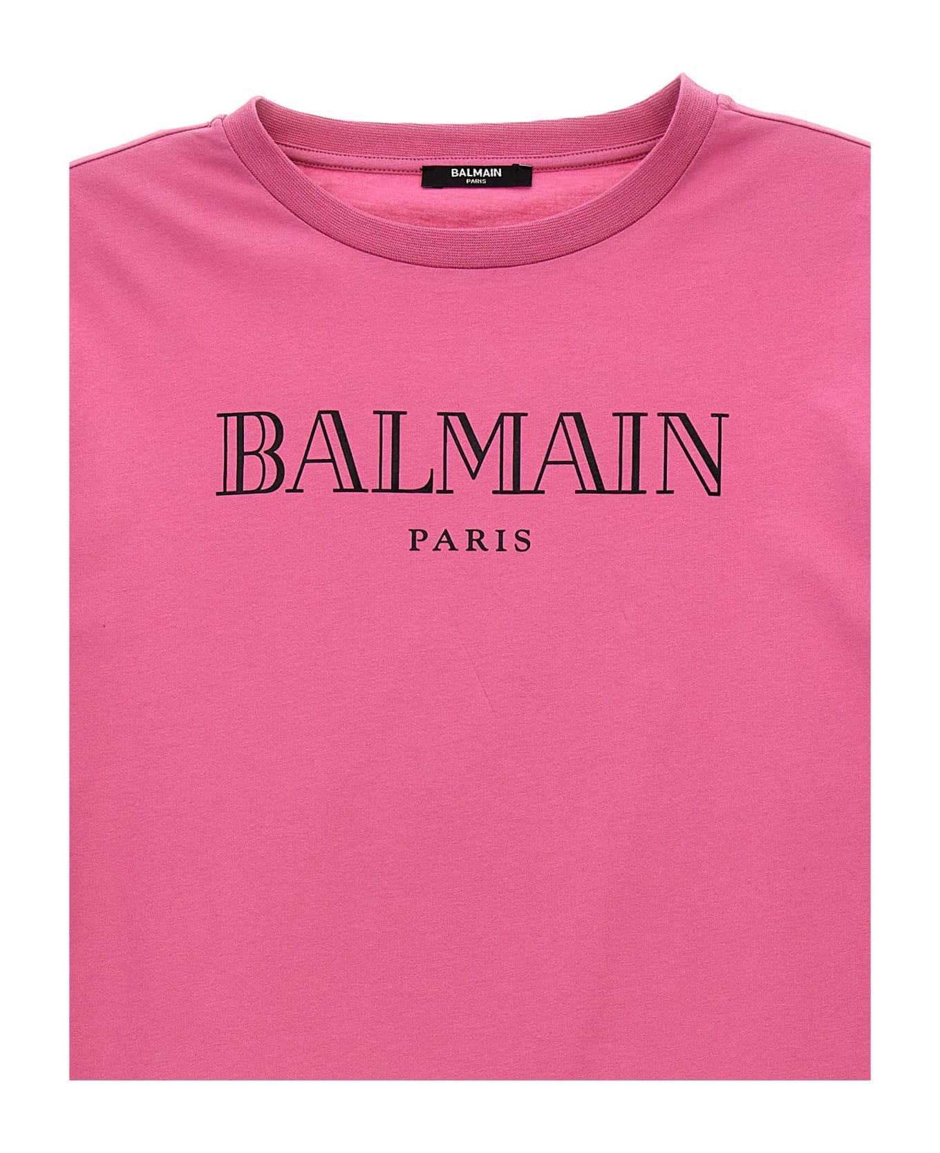 Balmain Logo Print T-shirt - Fuchsia