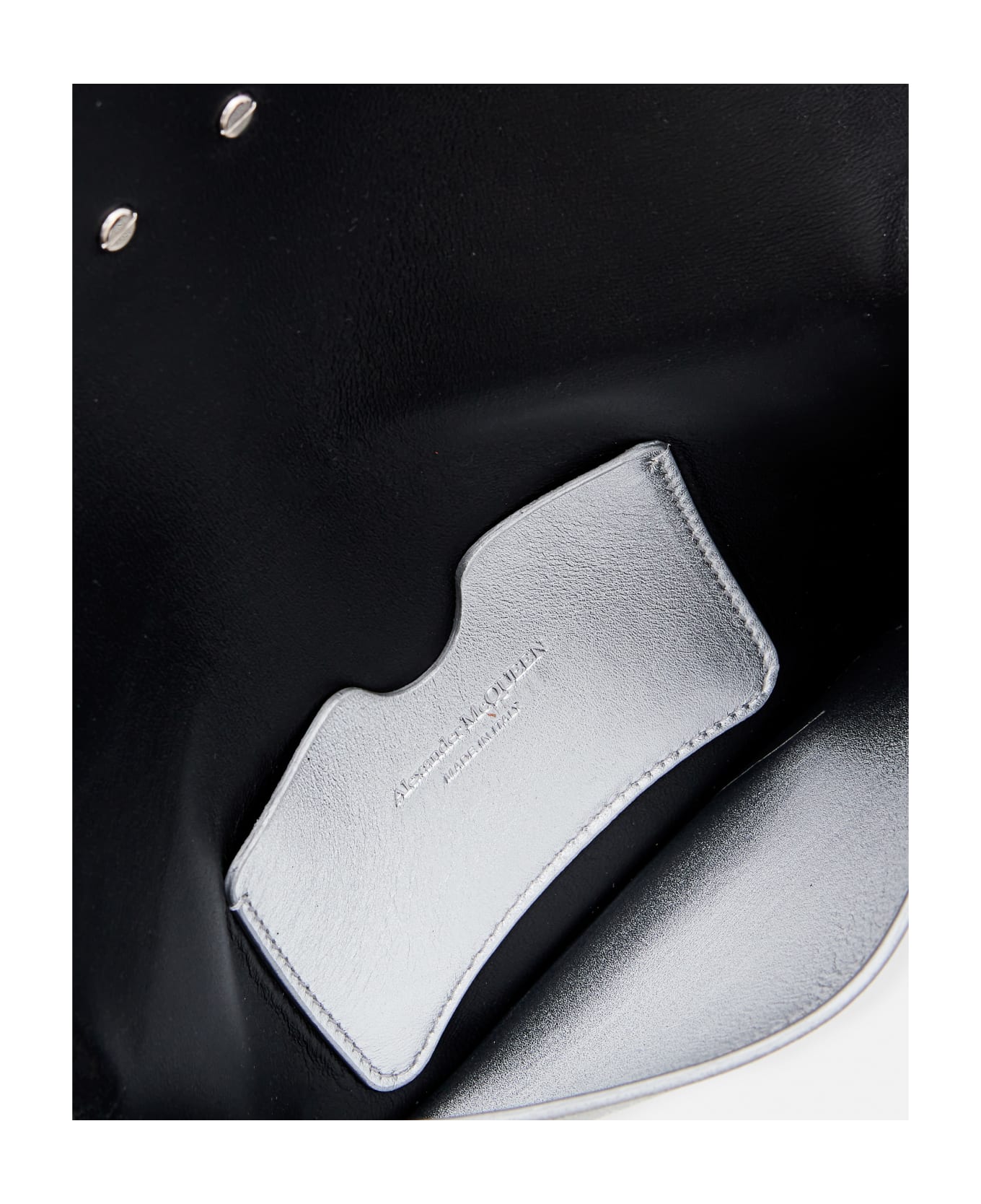 Alexander McQueen Seal Leather Phone Holder - Light Silver