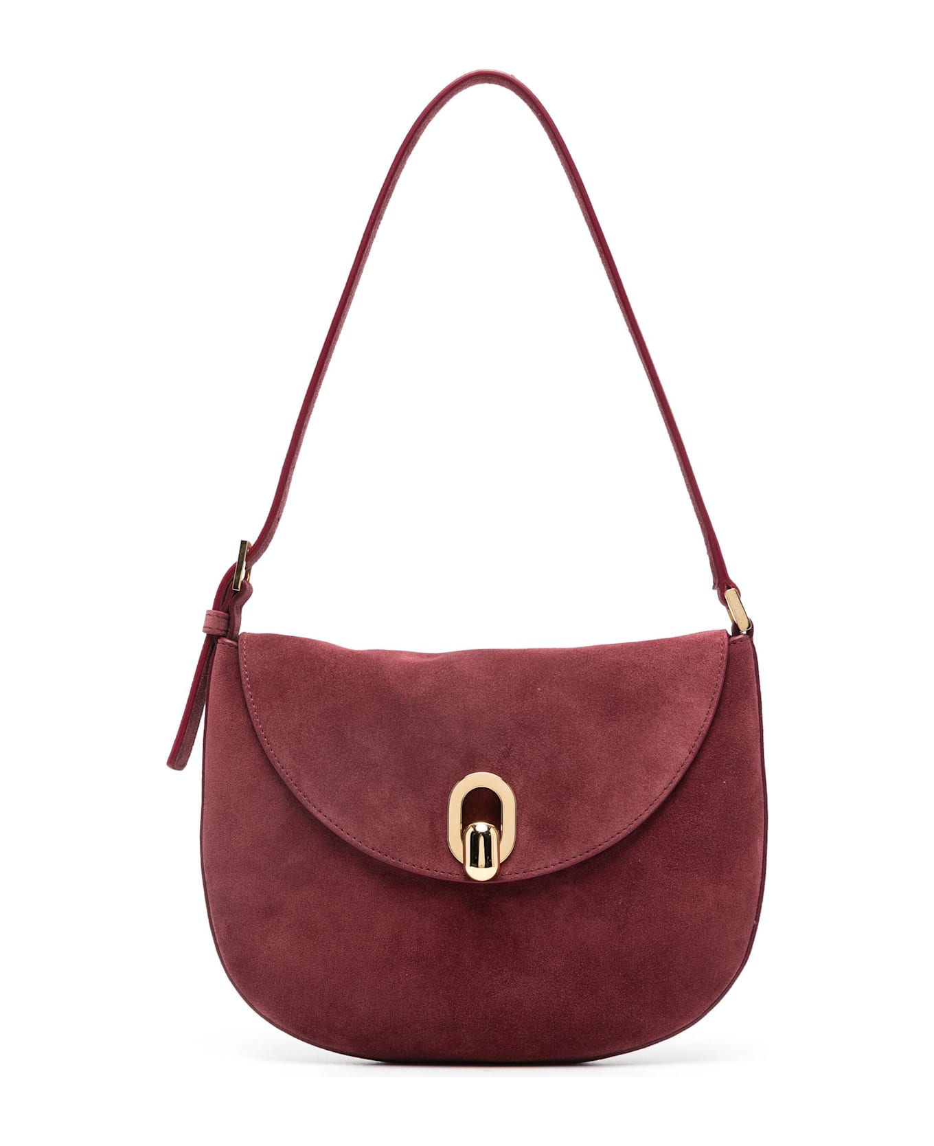 Savette Small Tondo Hobo In Suede Bag - Wine トートバッグ