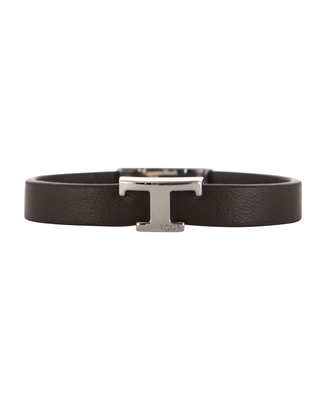Tod's T Timeless Leather Bracelet - Dark Brown