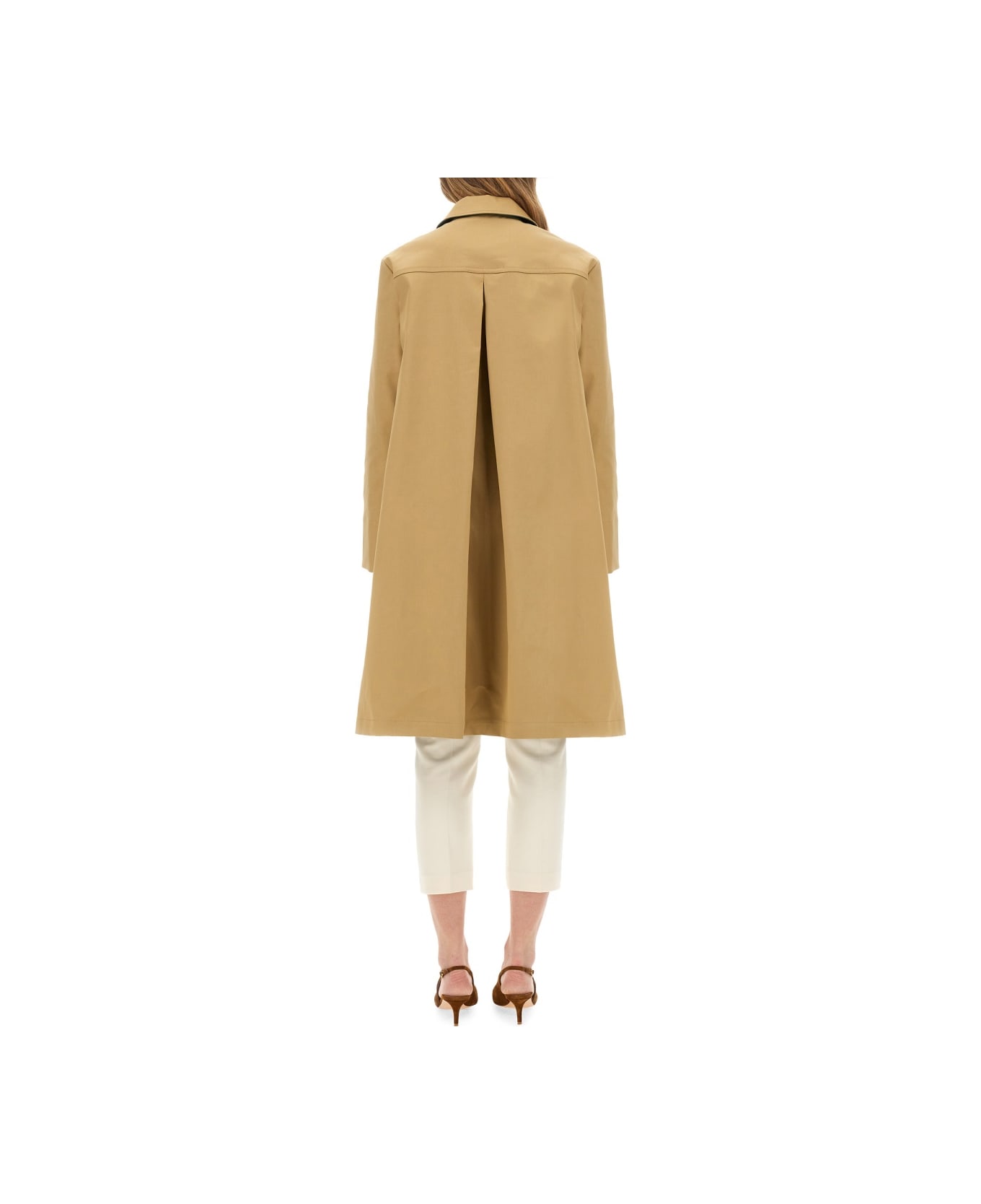 Fay Stretch Gabardine Car Coat - BEIGE