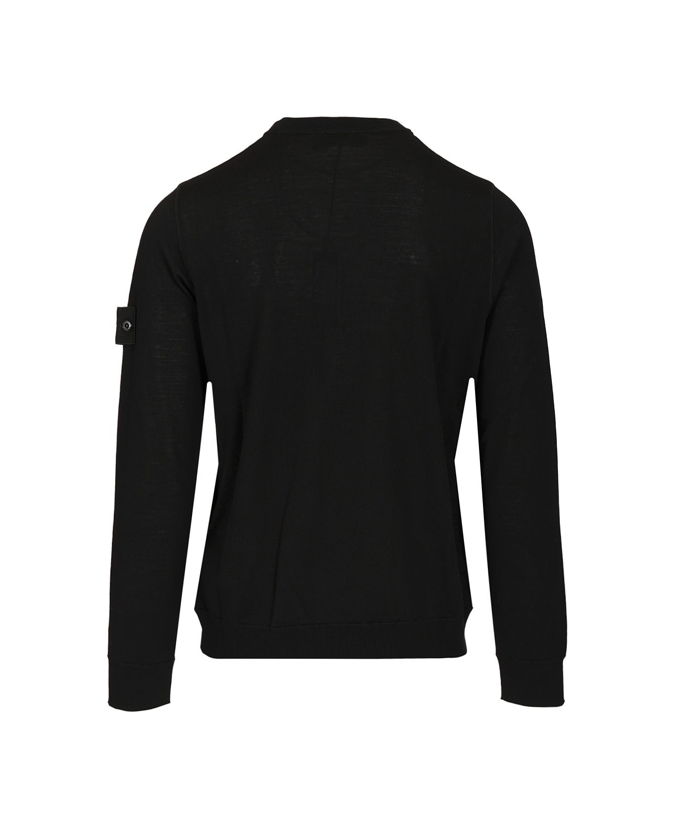 Stone Island Crewneck Wool Sweater - Black