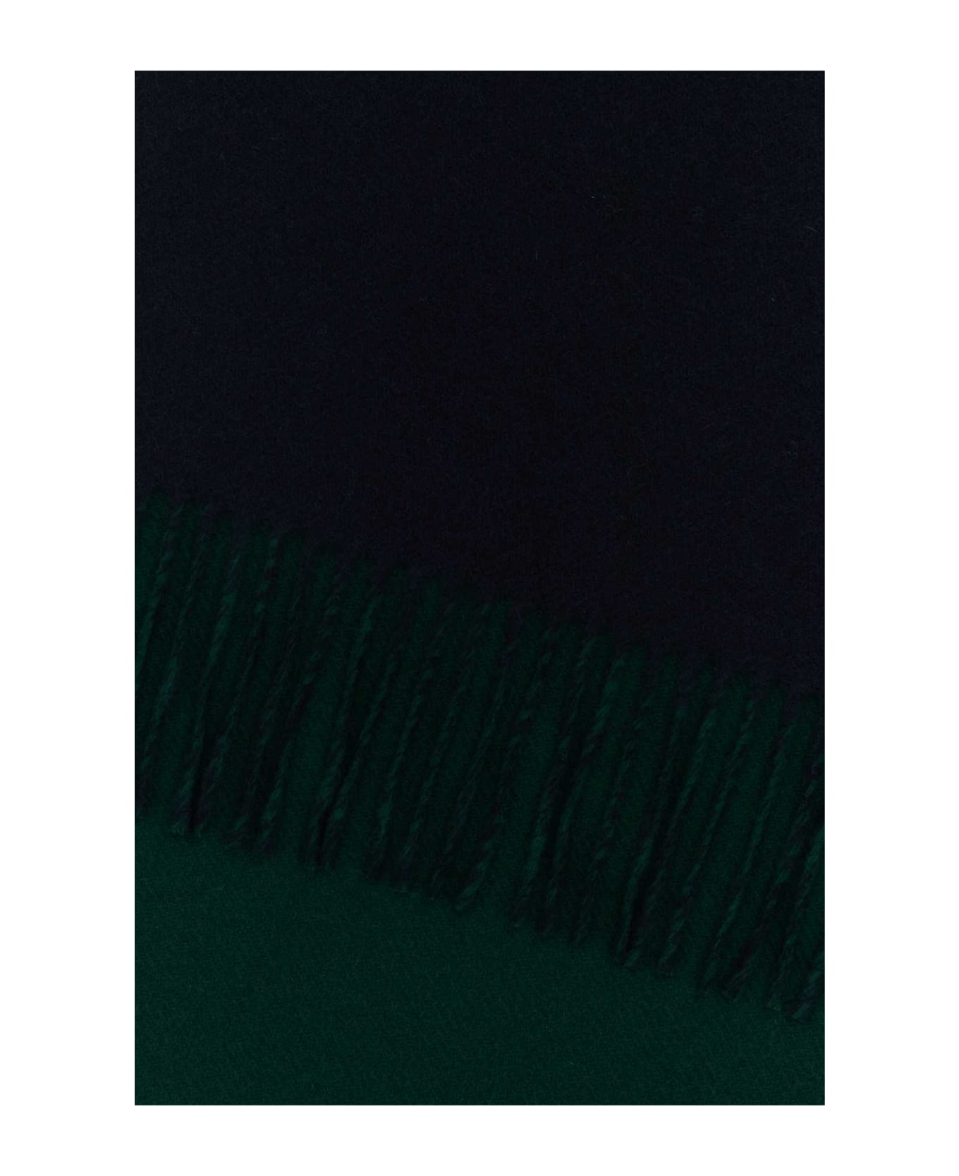 Gucci Navy Blue Wool Blend Scarf - NAVYDARKGREEN