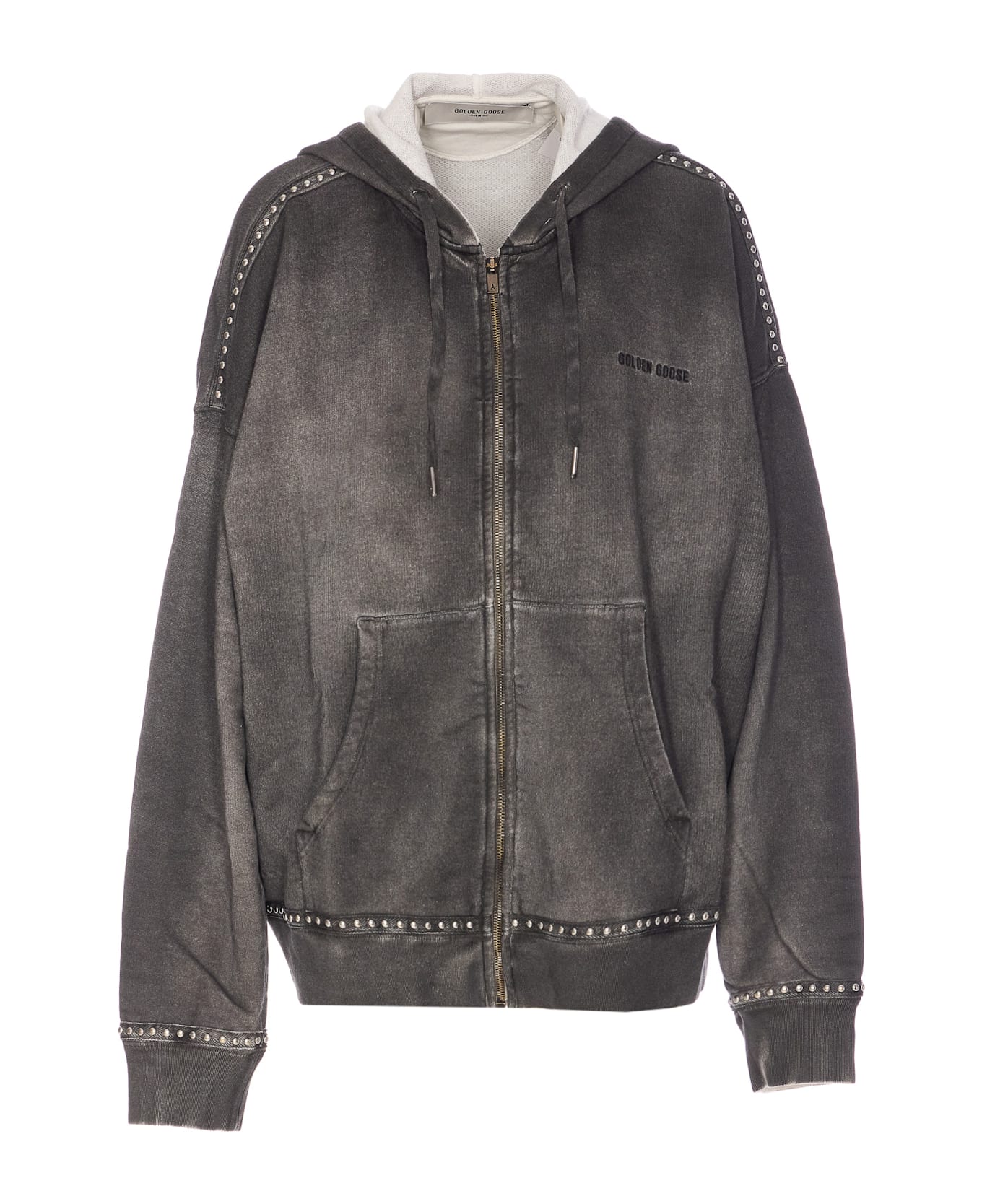 Golden Goose Zip Up Sweatshirt - Grey