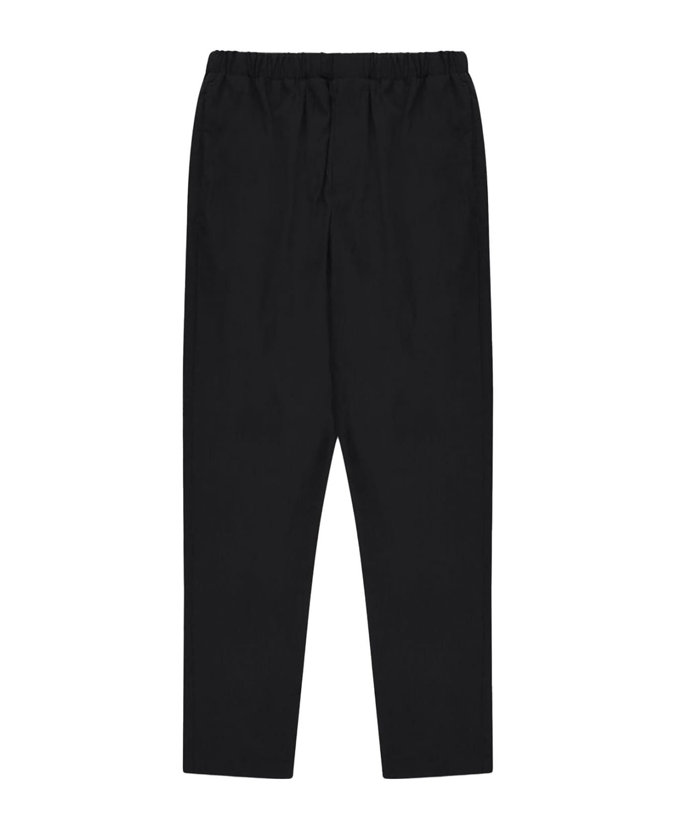 Cruna Black Linen Blend Trousers - NERO ボトムス